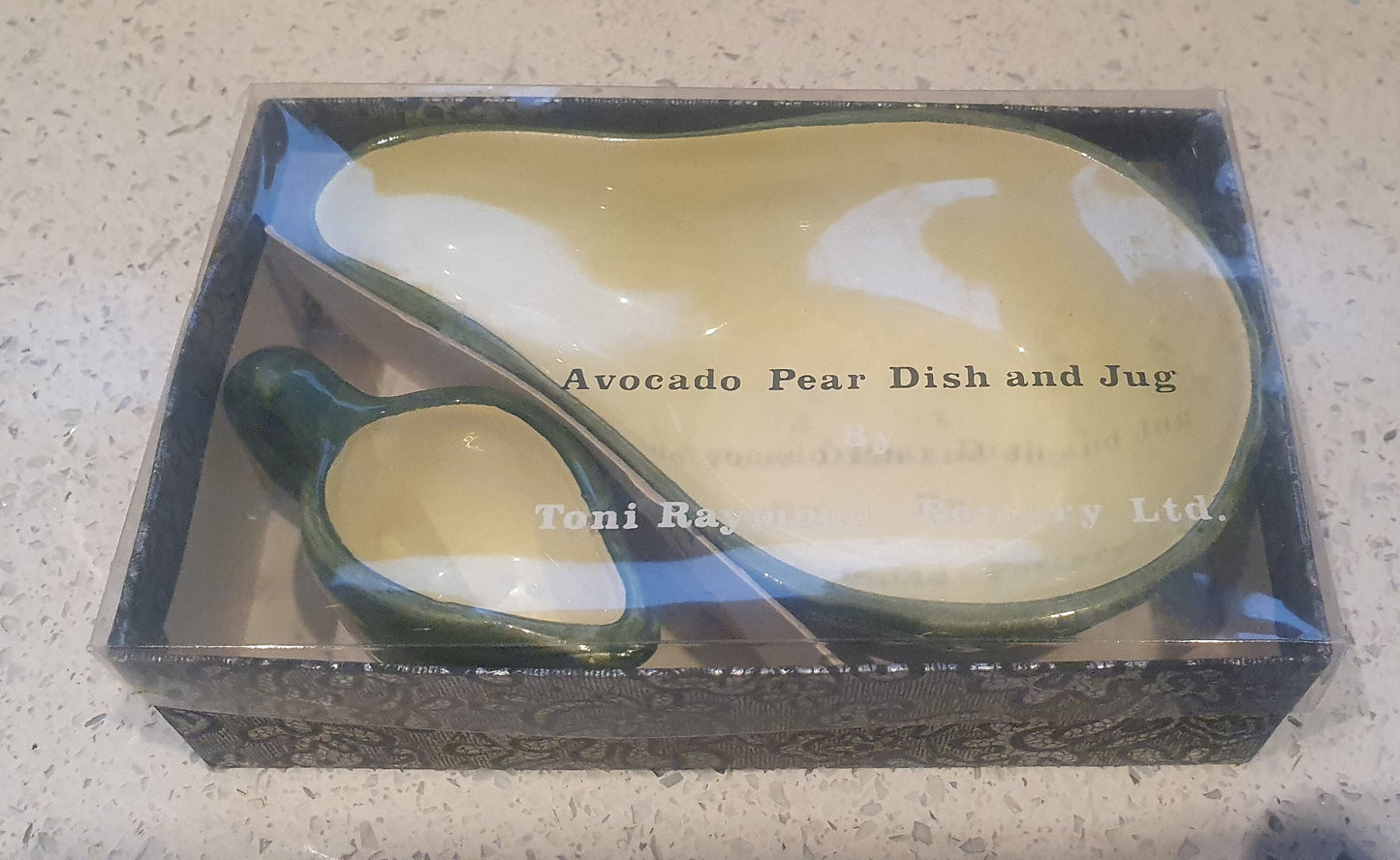Avocado Dish, Avocado Jug, Toni Raymond, Vintage, 70s, Dip Bowl, Guacamole, Tapas, Original Packaging, Immaculate, as New. Kitsch, Quirky