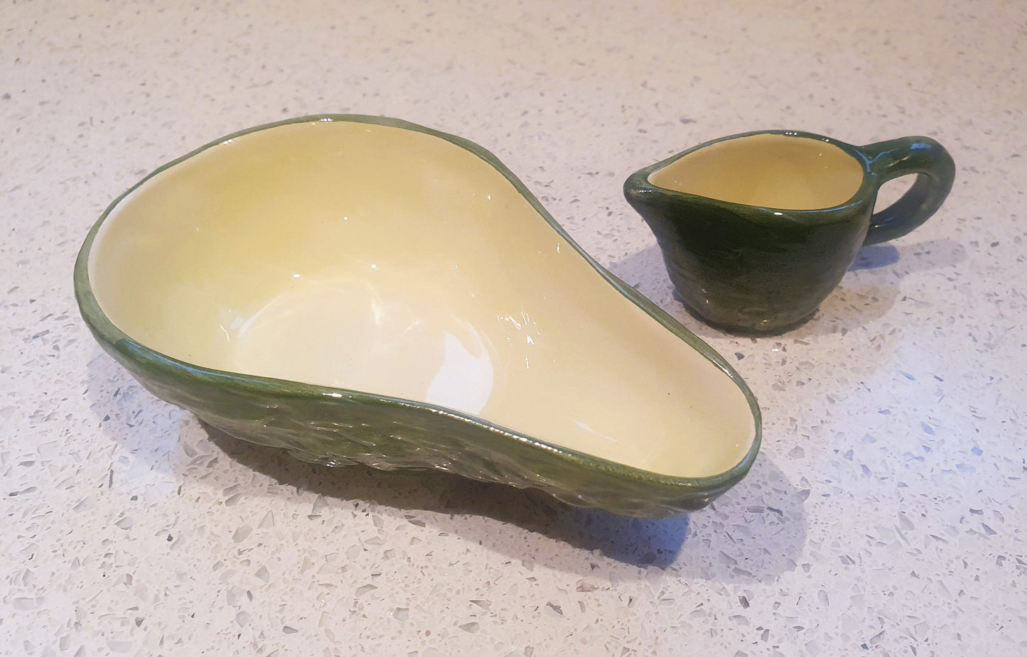 Avocado Dish, Avocado Jug, Toni Raymond, Vintage, 70s, Dip Bowl, Guacamole, Tapas, Original Packaging, Immaculate, as New. Kitsch, Quirky