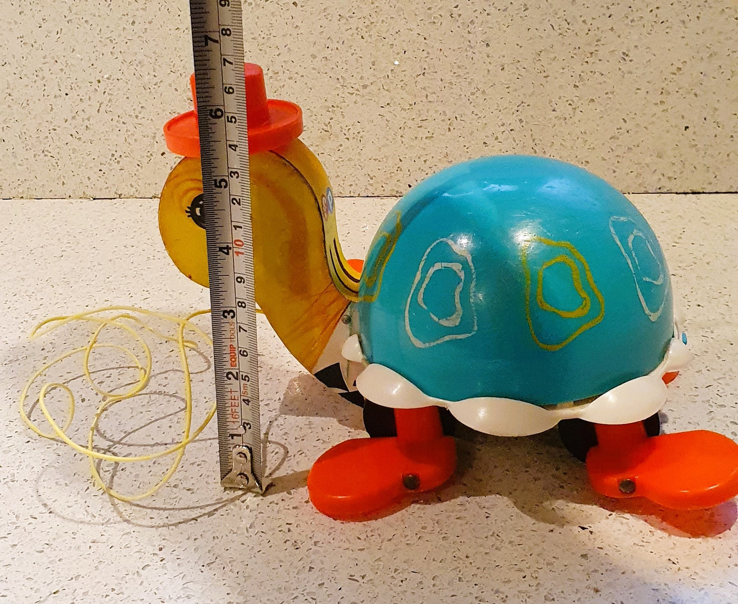Vintage Fisher-Price Pull along Turtle, Vintage Fisher Price, 1960s, Pull Along Turtle, Vintage Fisher Price