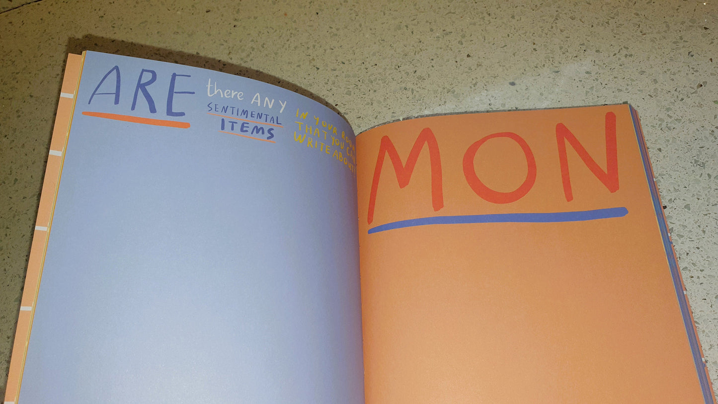 Journel, Daily Journal, Planner, Bright, bold, fun, colourful, challenges, prompts,