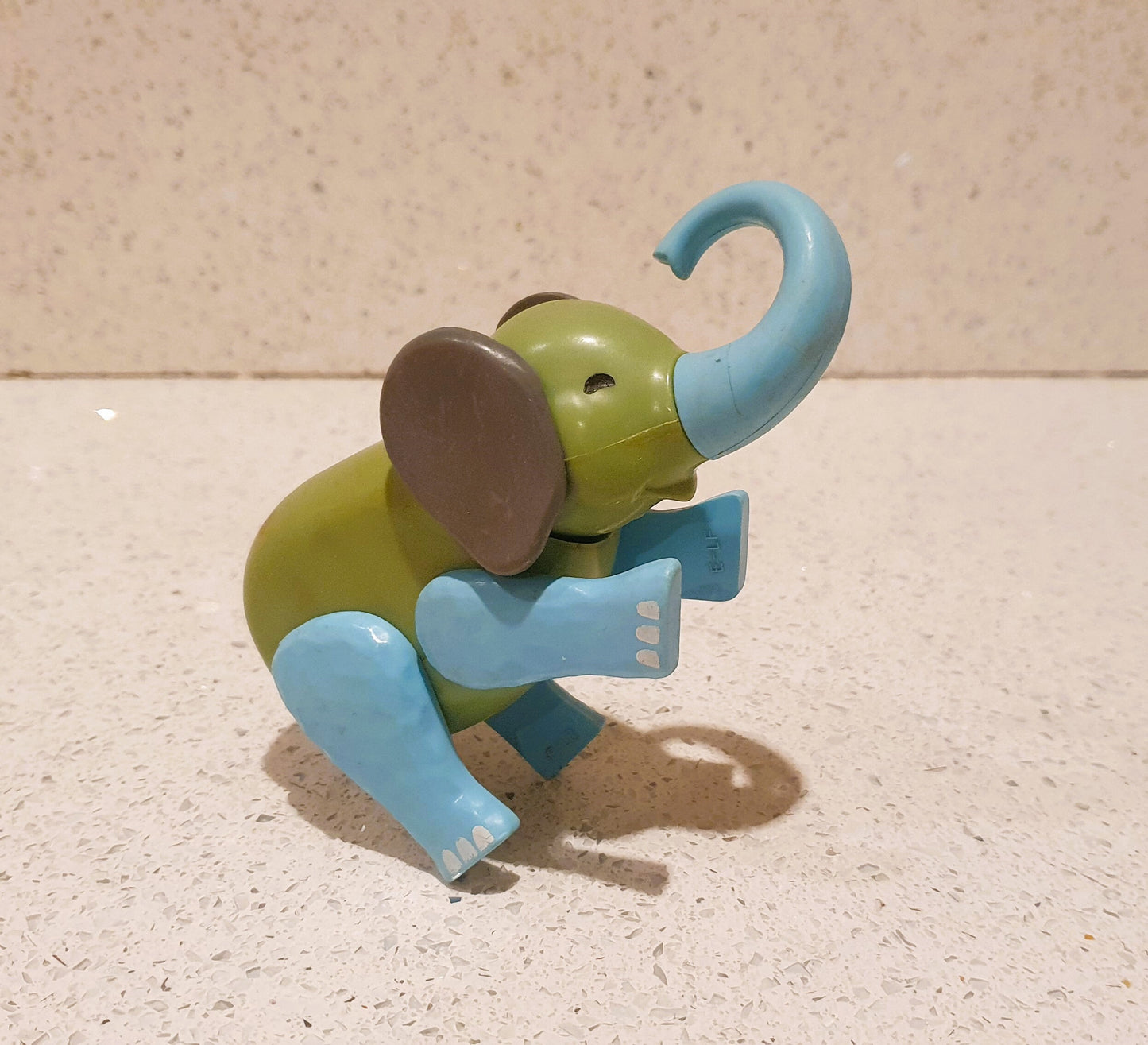 Fisher Price Little People, 70s Circus Train Elephant, Green and Blue, 70s, Vintage Fisher Price, Elephant, Little People