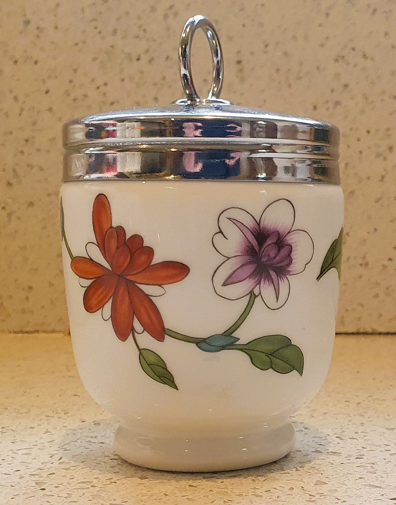 Royal Worcester, King Size, Blumenmuster, Eierkoch, Astley, King Size Eierkoch, Porzellan, Blumenmuster, XL, 2 Eierkocher, organisches Blumendesign