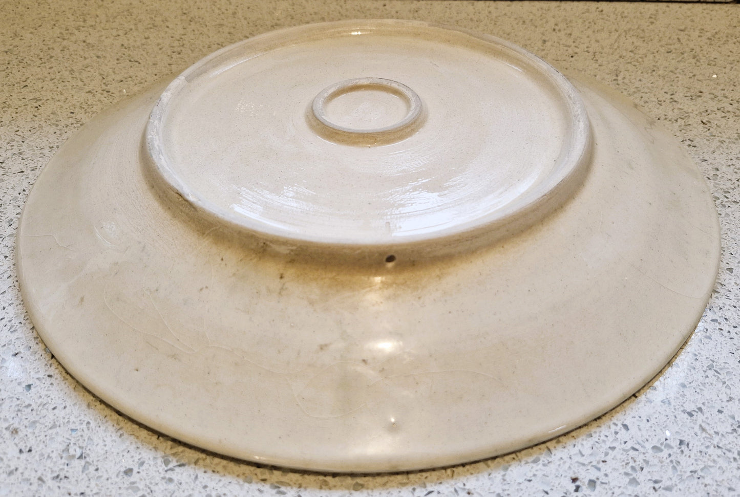 Vintage Hand Painted Peacock Plate, Handmade, Hand Painted, Blue, Peacocks, Peacock, Raised design, Large Plate, Platter, 30cm