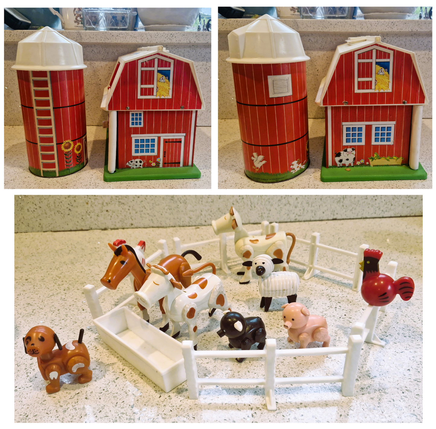 Vintage, Fisher-Price Farm, 70s, Original 1st Edition, Fisher Price Play Family Farm, Fisher-Price Play Family Farm