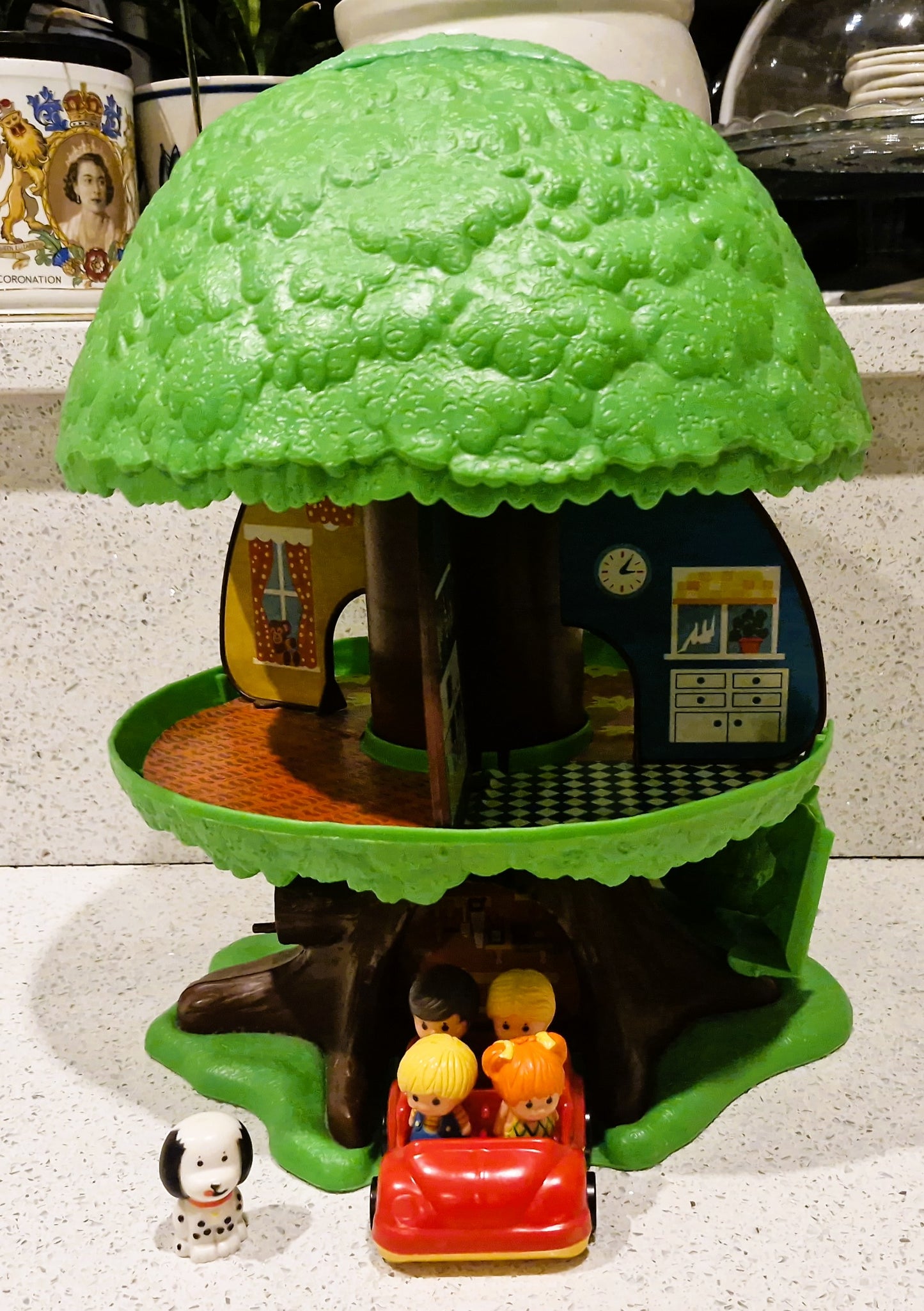 Vintage 1970s Palitoy Discovery Time Pop Up Tree House with Characters & Car - Boxed, Tree tots, Pop Up Tree House, 70s, 80s, Vintage Toys