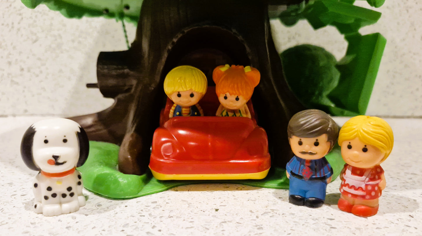 Vintage 1970s Palitoy Discovery Time Pop Up Tree House with Characters & Car - Boxed, Tree tots, Pop Up Tree House, 70s, 80s, Vintage Toys