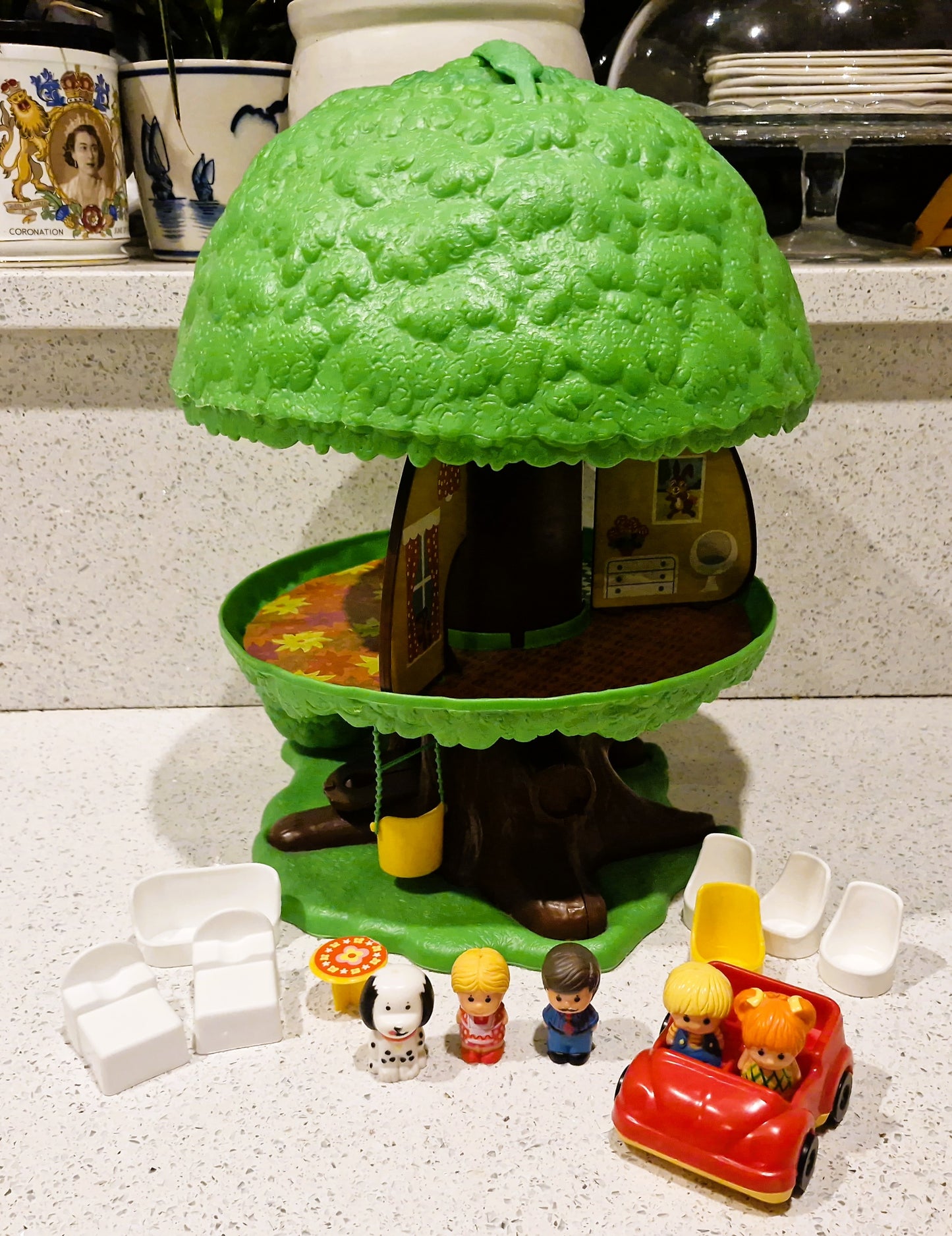 Vintage 1970s Palitoy Discovery Time Pop Up Tree House with Characters & Car - Boxed, Tree tots, Pop Up Tree House, 70s, 80s, Vintage Toys