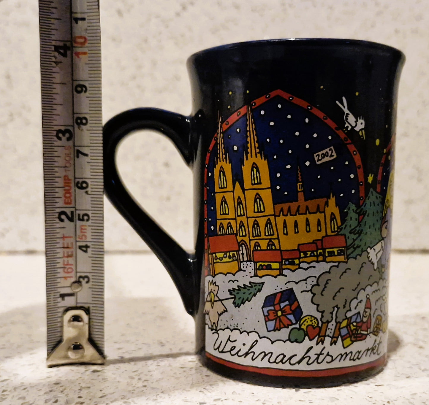 German Christmas Market, Gluhwein Mug, Christkindlesmarkt, Noel, Weihnachtsmarkt, 2002
