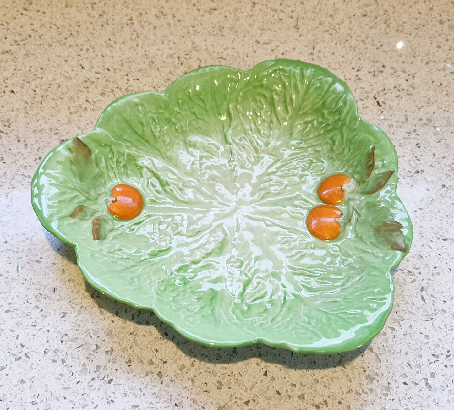 Carltonware Lettuce Leaf Plate, Cabbage Leaf plate, Saladware, Salad ware, Salad plate, Carltonware, Mid century, Lettuce, Cabbage