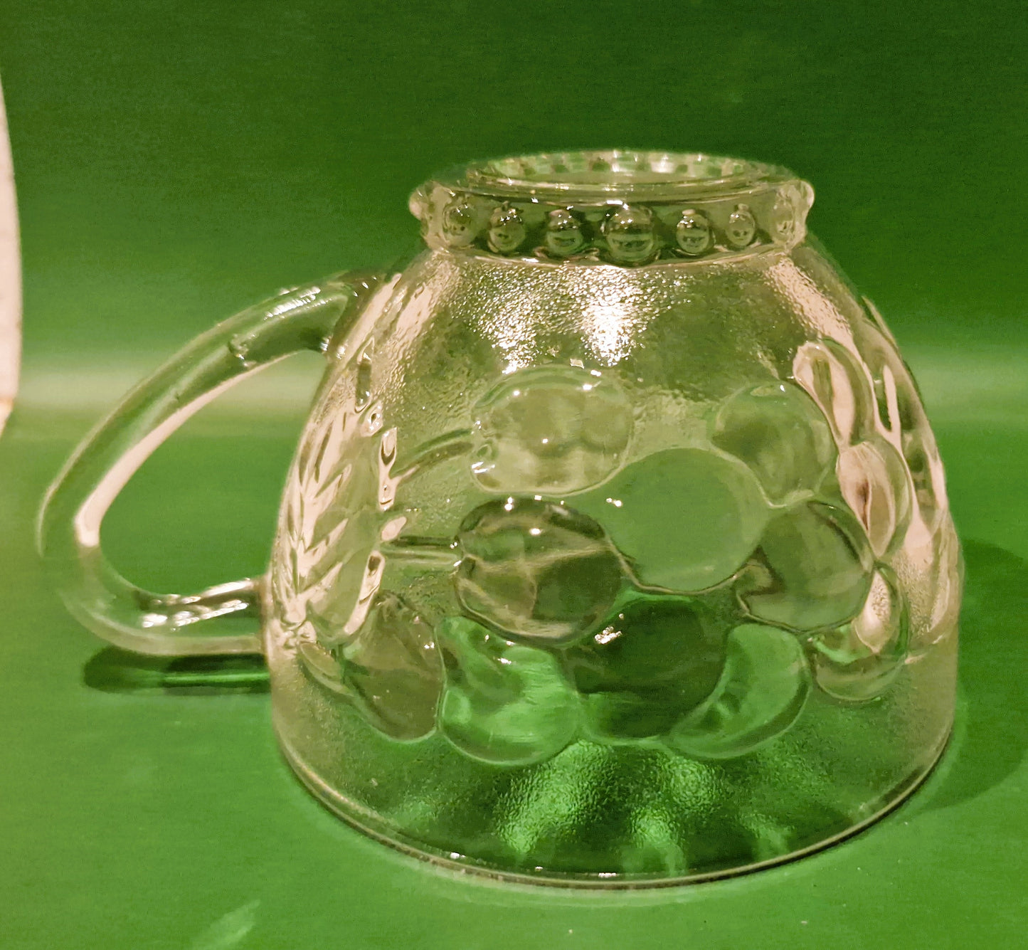 Vintage Pressed Glass Punch Bowl Set: 12 Glasses, Mid-Century Cocktail Party, Christmas Party