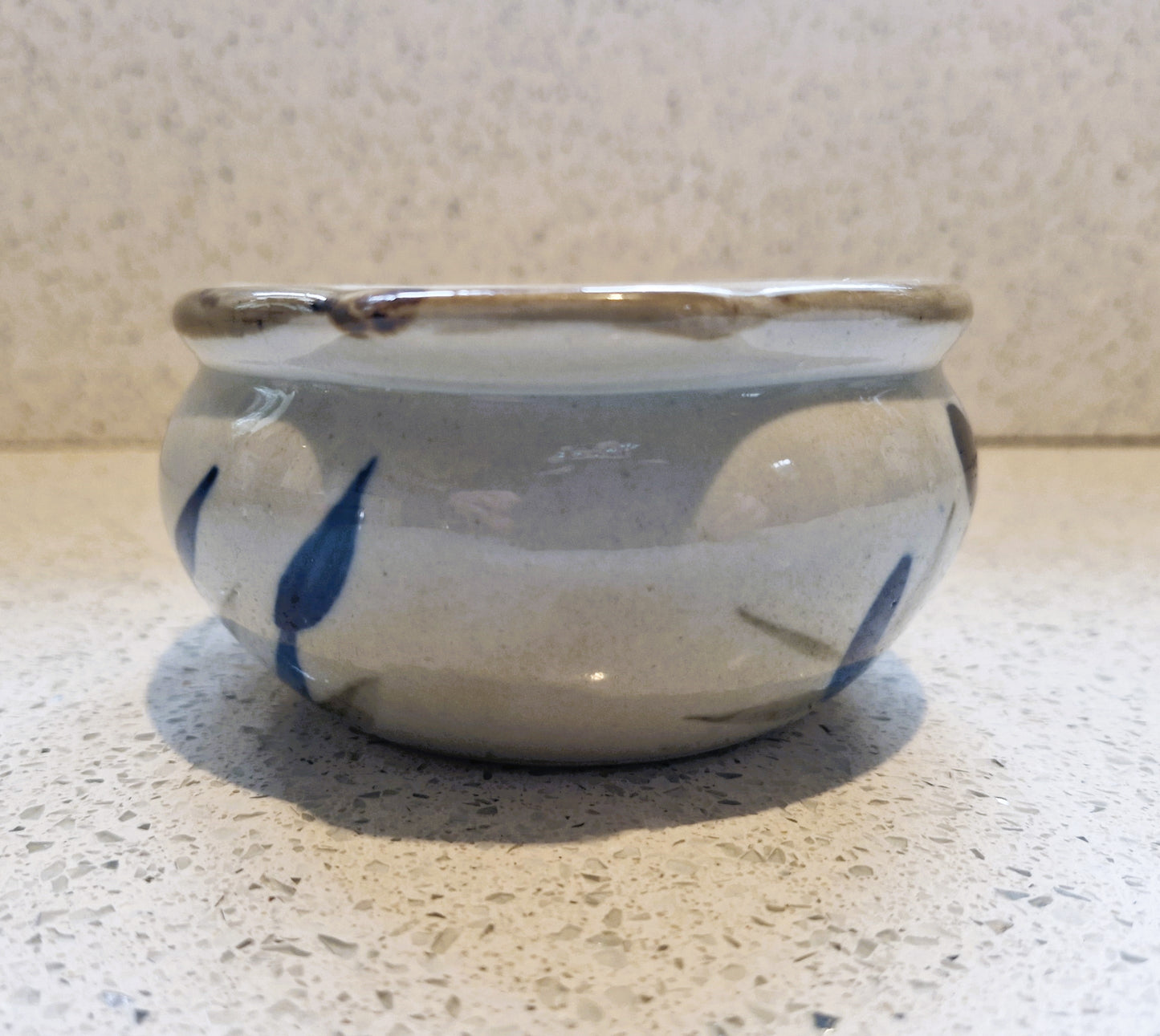 Vintage, Salt Glaze Bowl, Small Salt Glaze Bowl, Blue, Pottery, Vintage Pottery Bowl, Organic design, Porridge bowl,