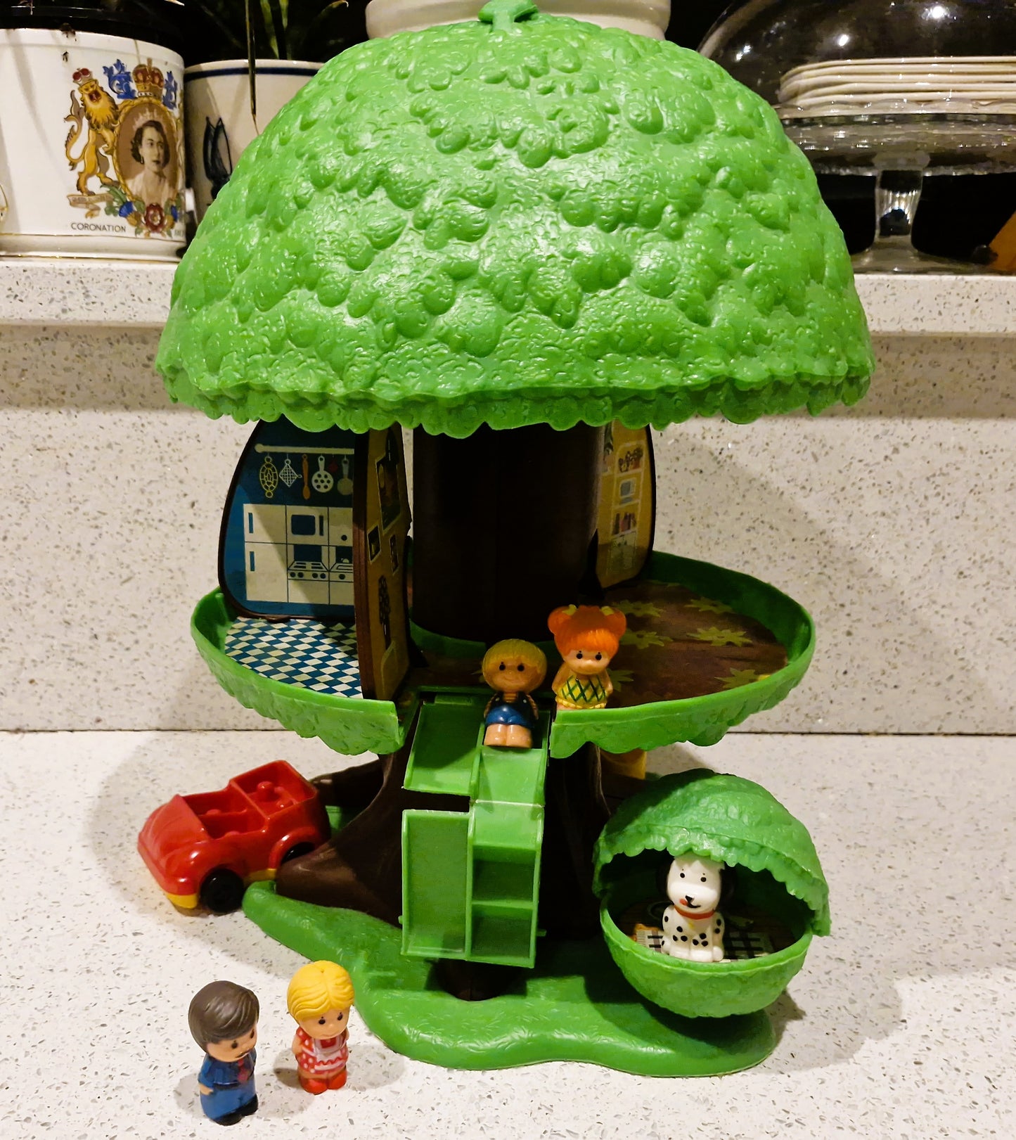 Vintage 1970s Palitoy Discovery Time Pop Up Tree House with Characters & Car - Boxed, Tree tots, Pop Up Tree House, 70s, 80s, Vintage Toys