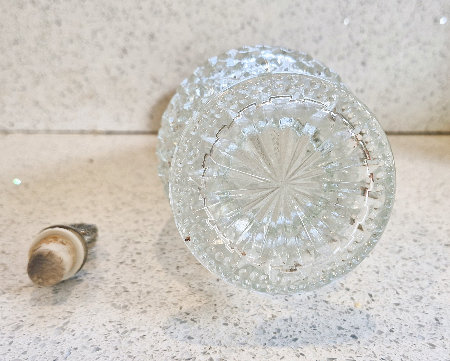 Vintage Italian Wine Decanters: Art Deco Silver Pewter