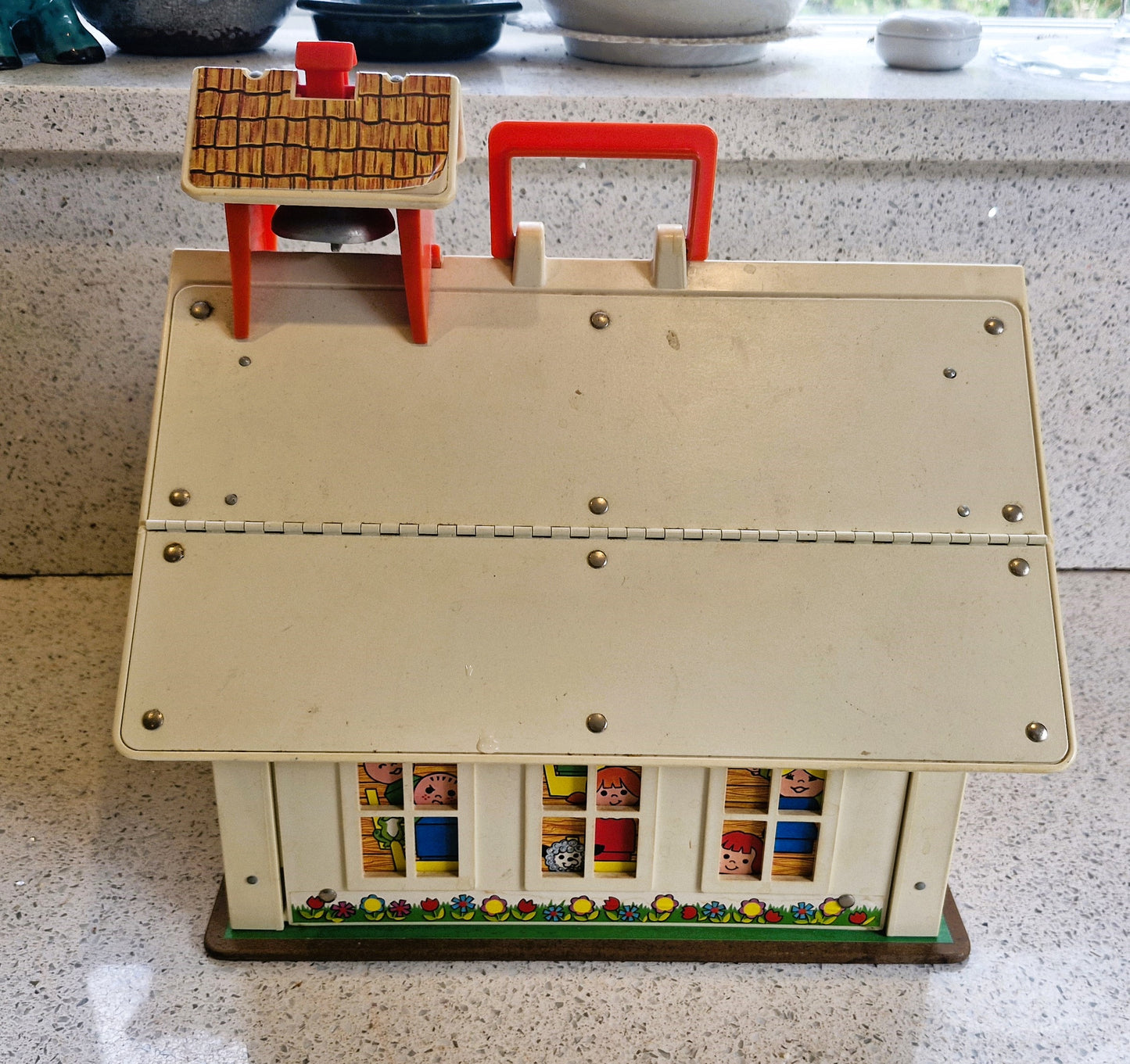 Fisher-Price  Play Family School,  Fisher Price School House, COMPLETE, Fisher-Price Little People, 70s, Fisher-Price