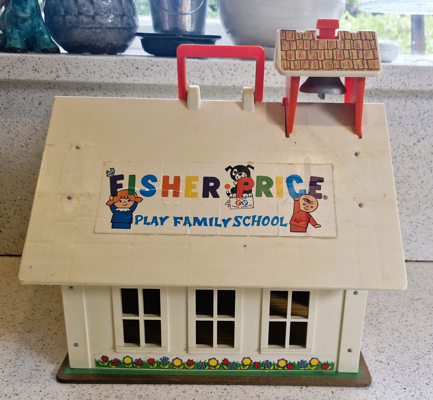 Fisher-Price  Play Family School,  Fisher Price School House, COMPLETE, Fisher-Price Little People, 70s, Fisher-Price