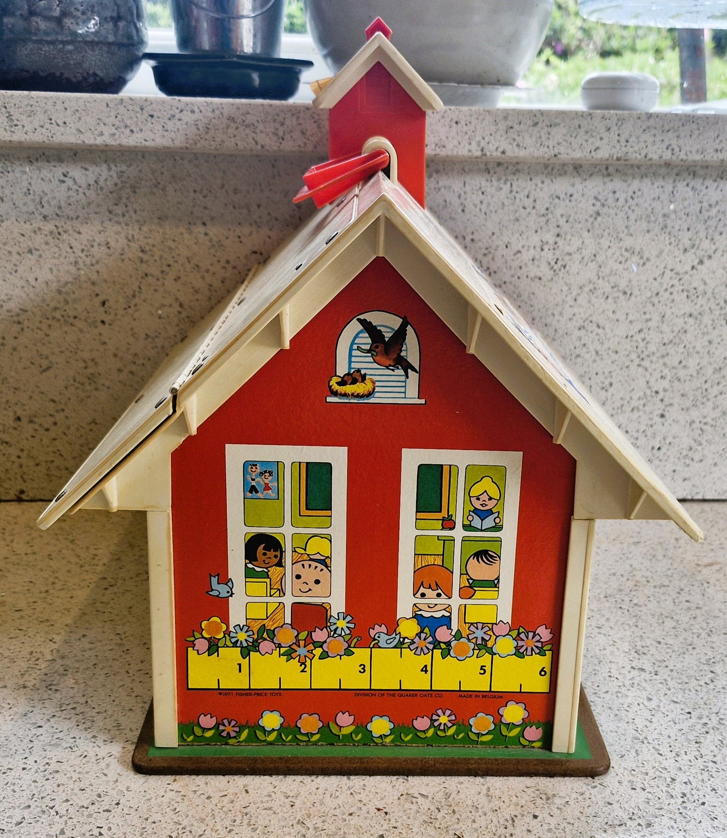 Fisher-Price  Play Family School,  Fisher Price School House, COMPLETE, Fisher-Price Little People, 70s, Fisher-Price