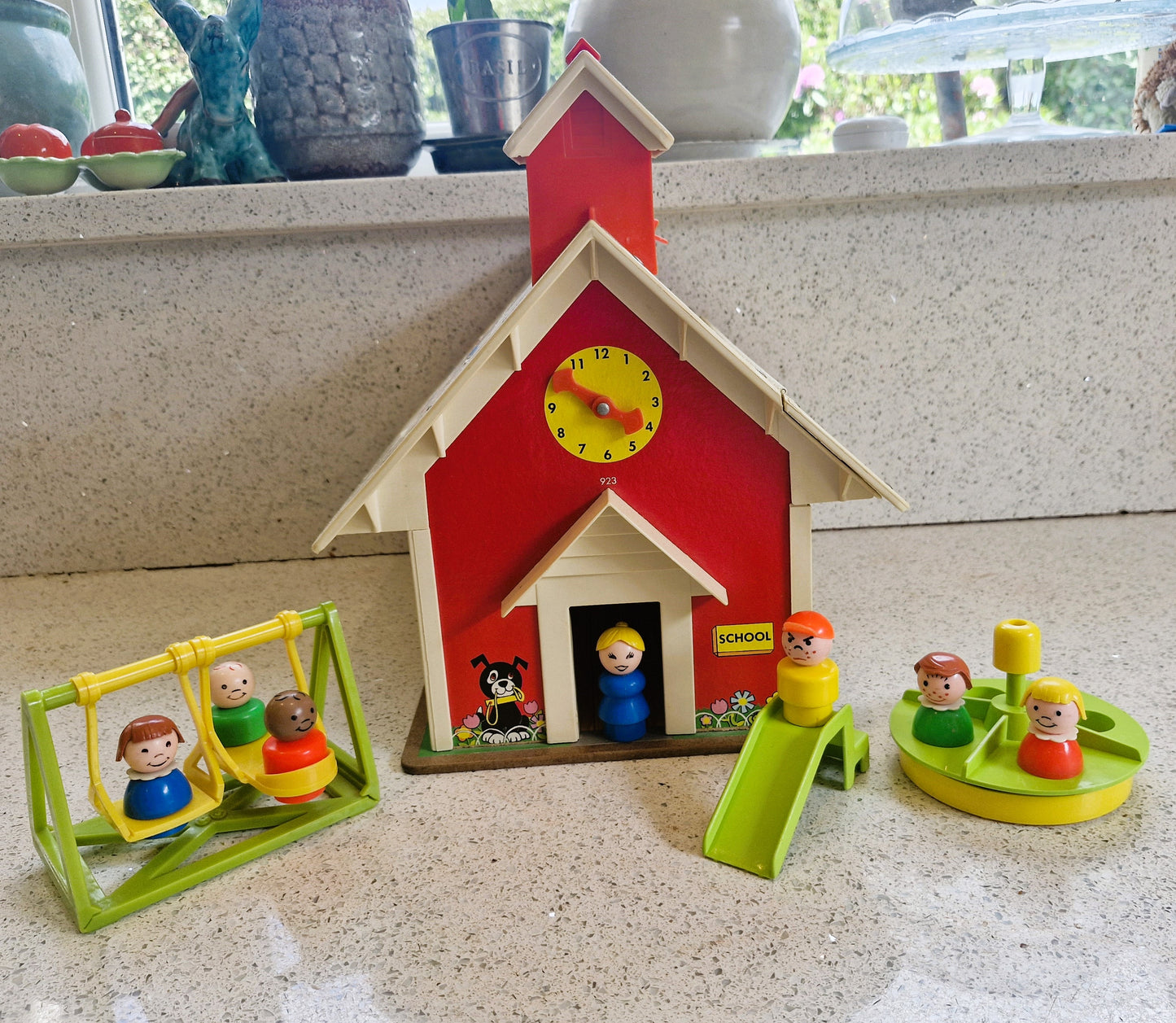 Fisher-Price  Play Family School,  Fisher Price School House, COMPLETE, Fisher-Price Little People, 70s, Fisher-Price