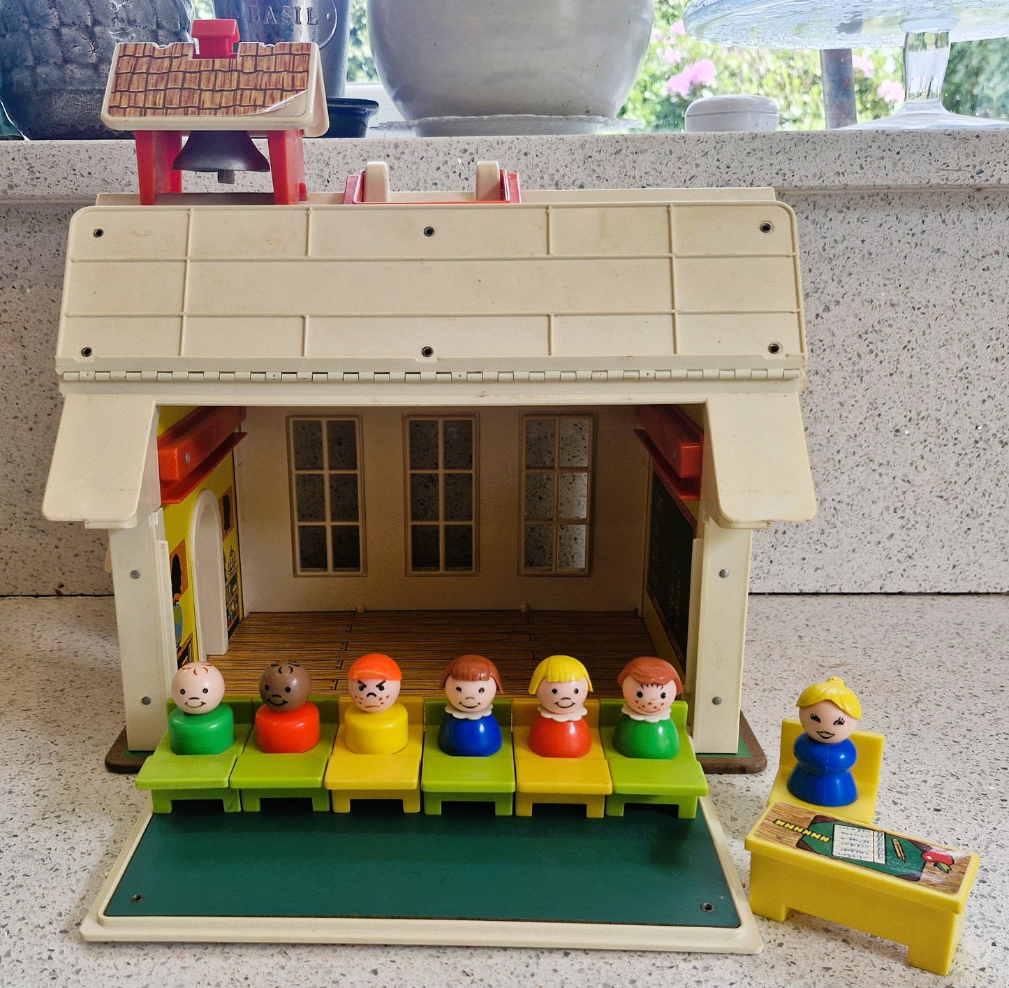 Fisher-Price  Play Family School,  Fisher Price School House, COMPLETE, Fisher-Price Little People, 70s, Fisher-Price