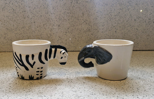 Animal Head Mugs: Quirky Zebra or Elephant Planter