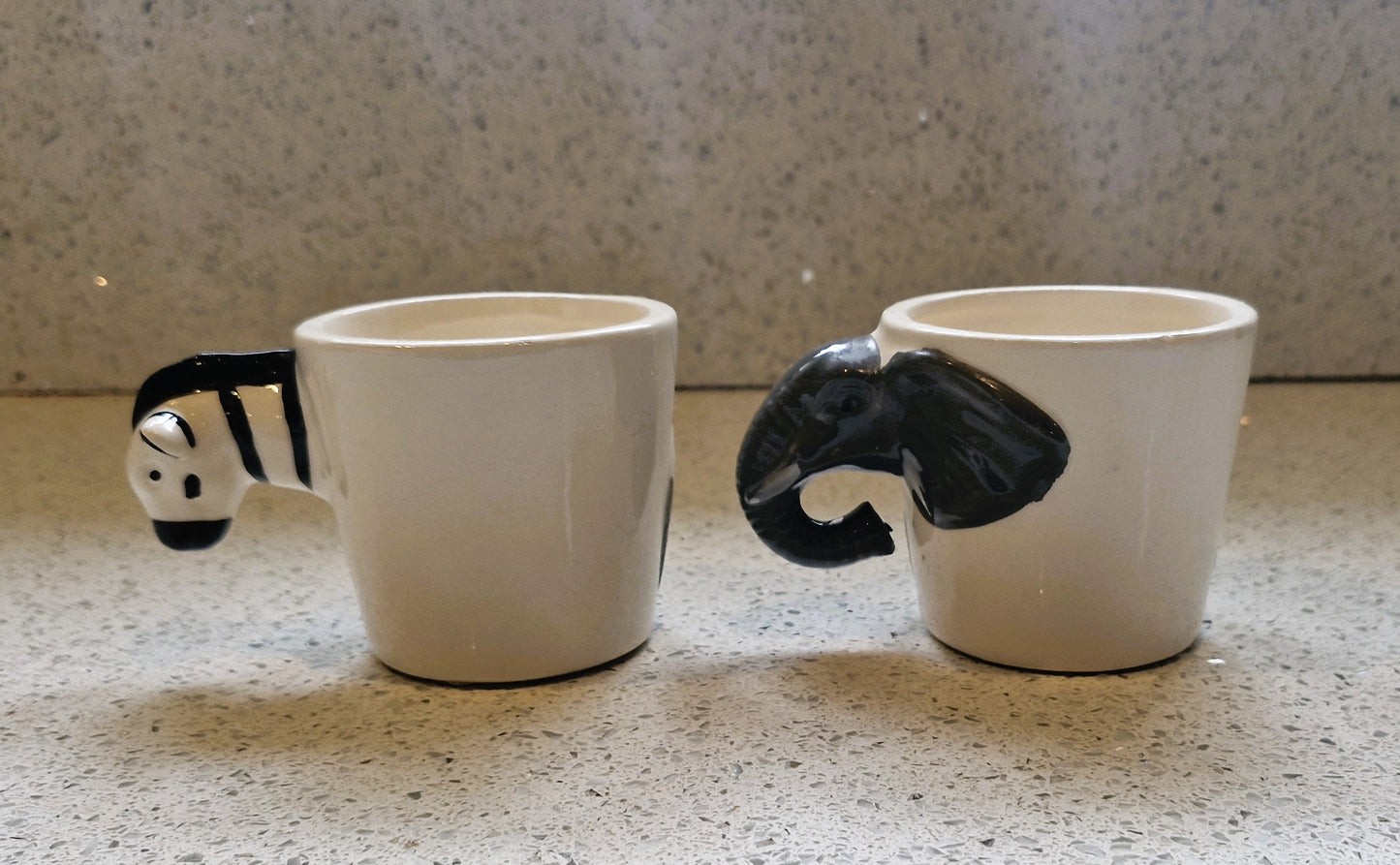 Animal Head Mugs: Quirky Zebra or Elephant Planter