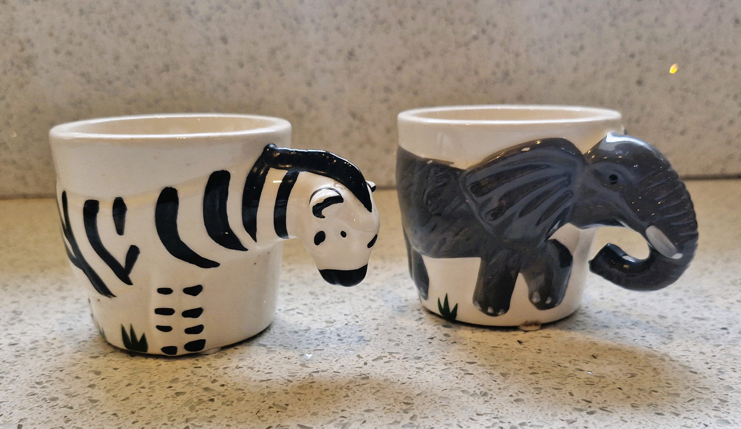 Animal Head Mugs: Quirky Zebra or Elephant Planter