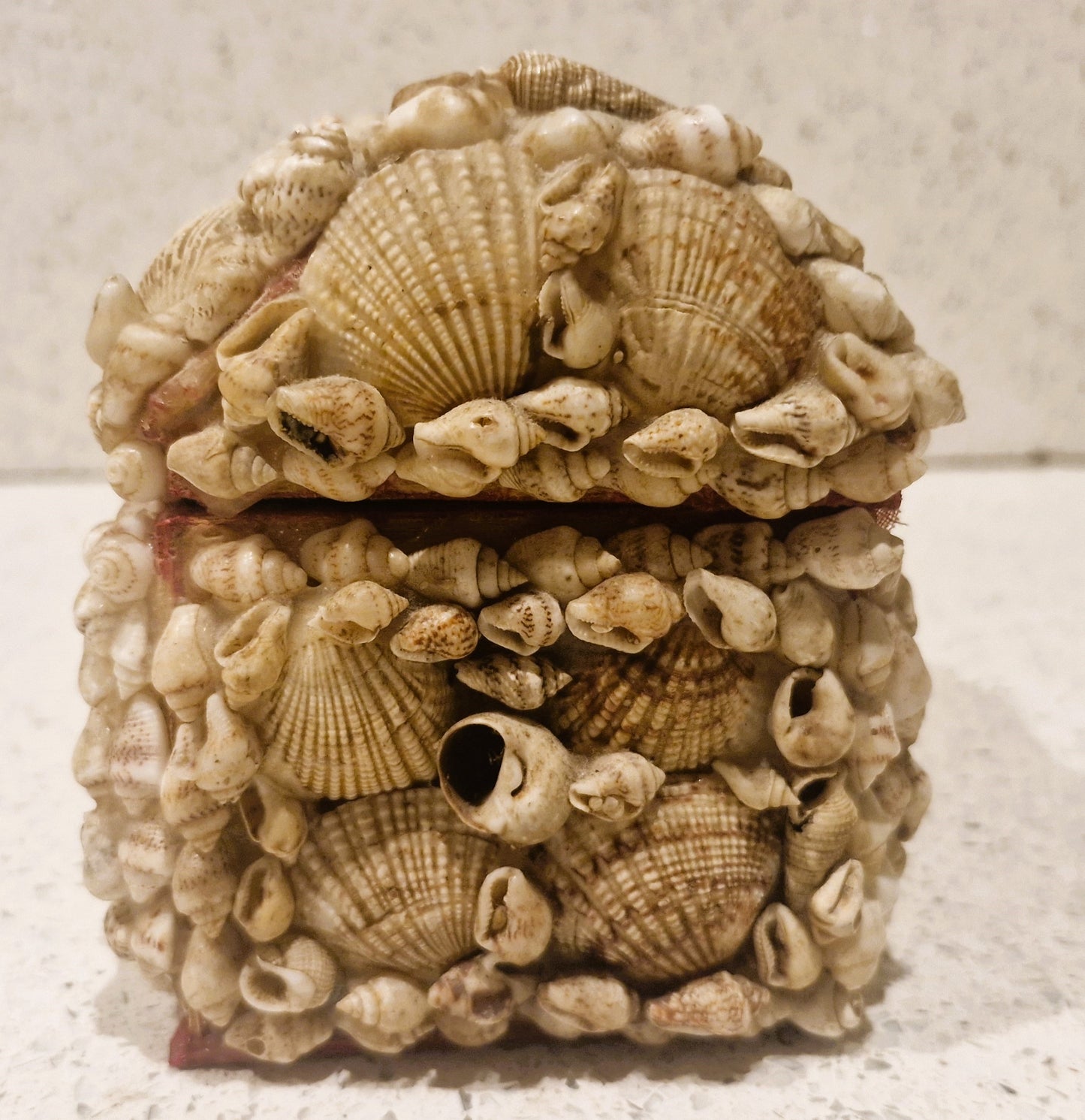 Shell Covered Jewellery Box, Vintage Sea Shell Box, Shell Trinket Box, Sea Shells,