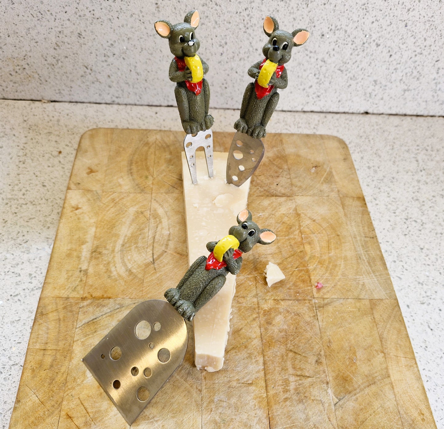 Sagaform Cheese Knife Set, Cheese Knives, Mice, Mouse, Vintage