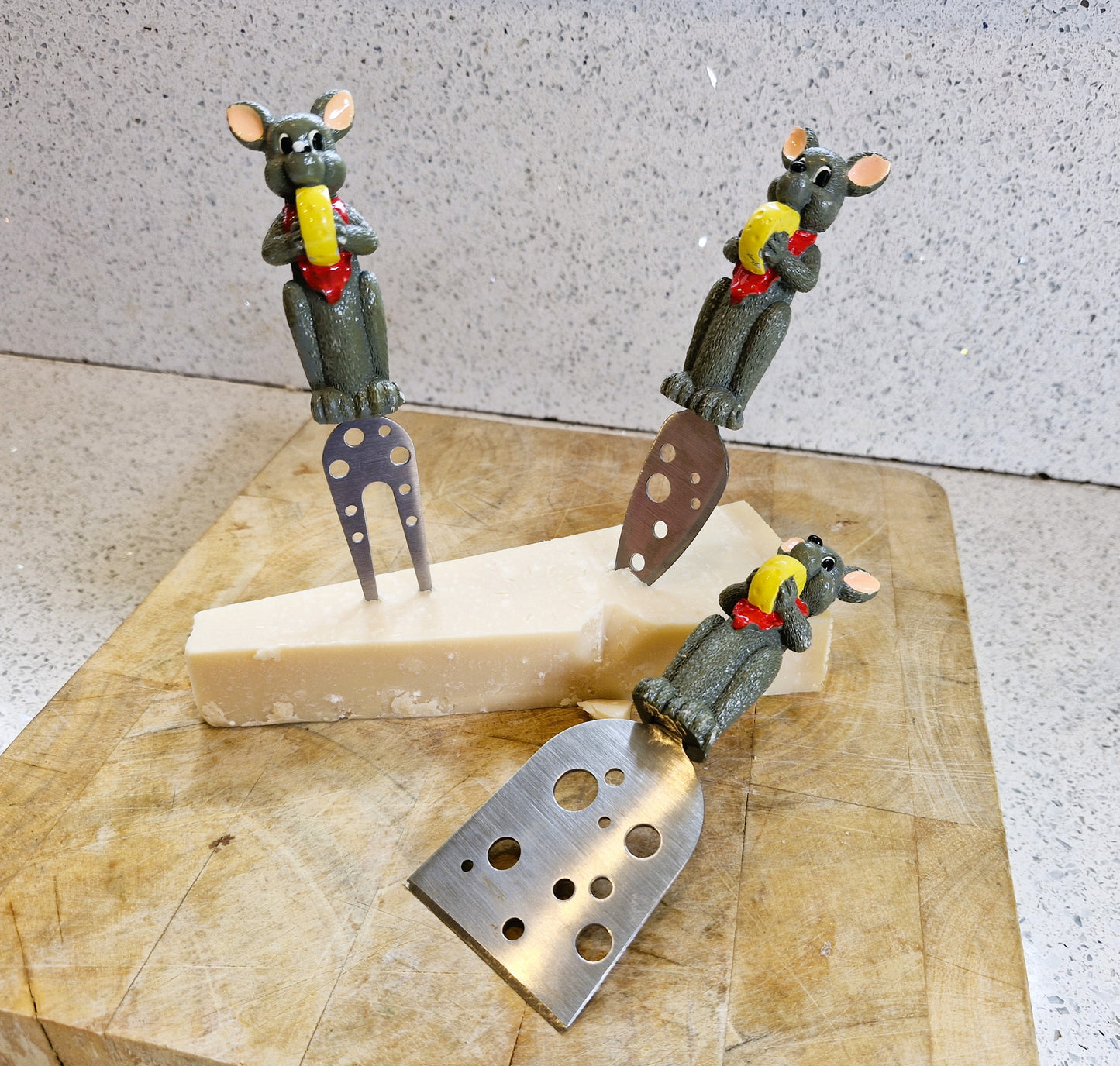 Sagaform Cheese Knife Set, Cheese Knives, Mice, Mouse, Vintage