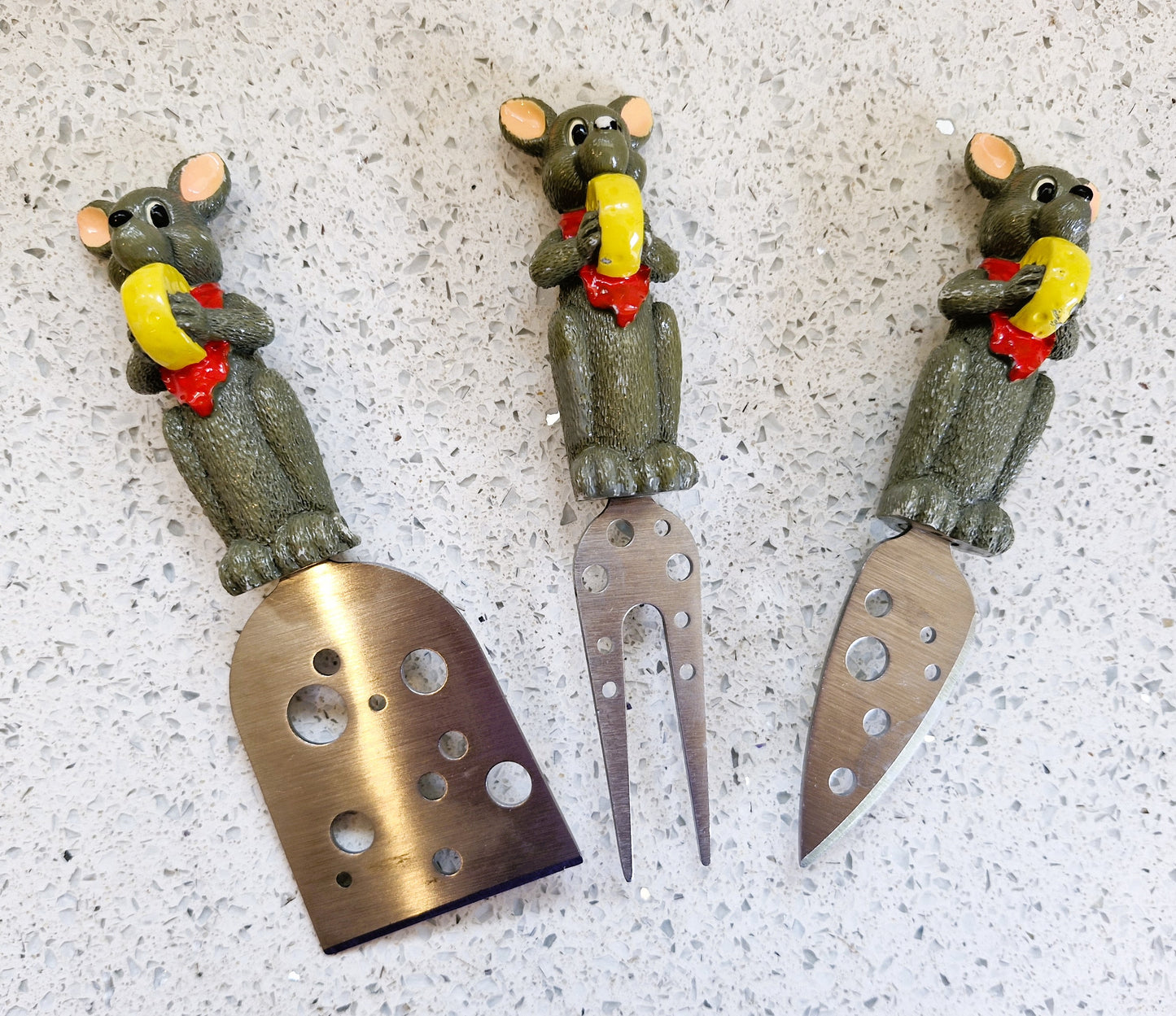Sagaform Cheese Knife Set, Cheese Knives, Mice, Mouse, Vintage