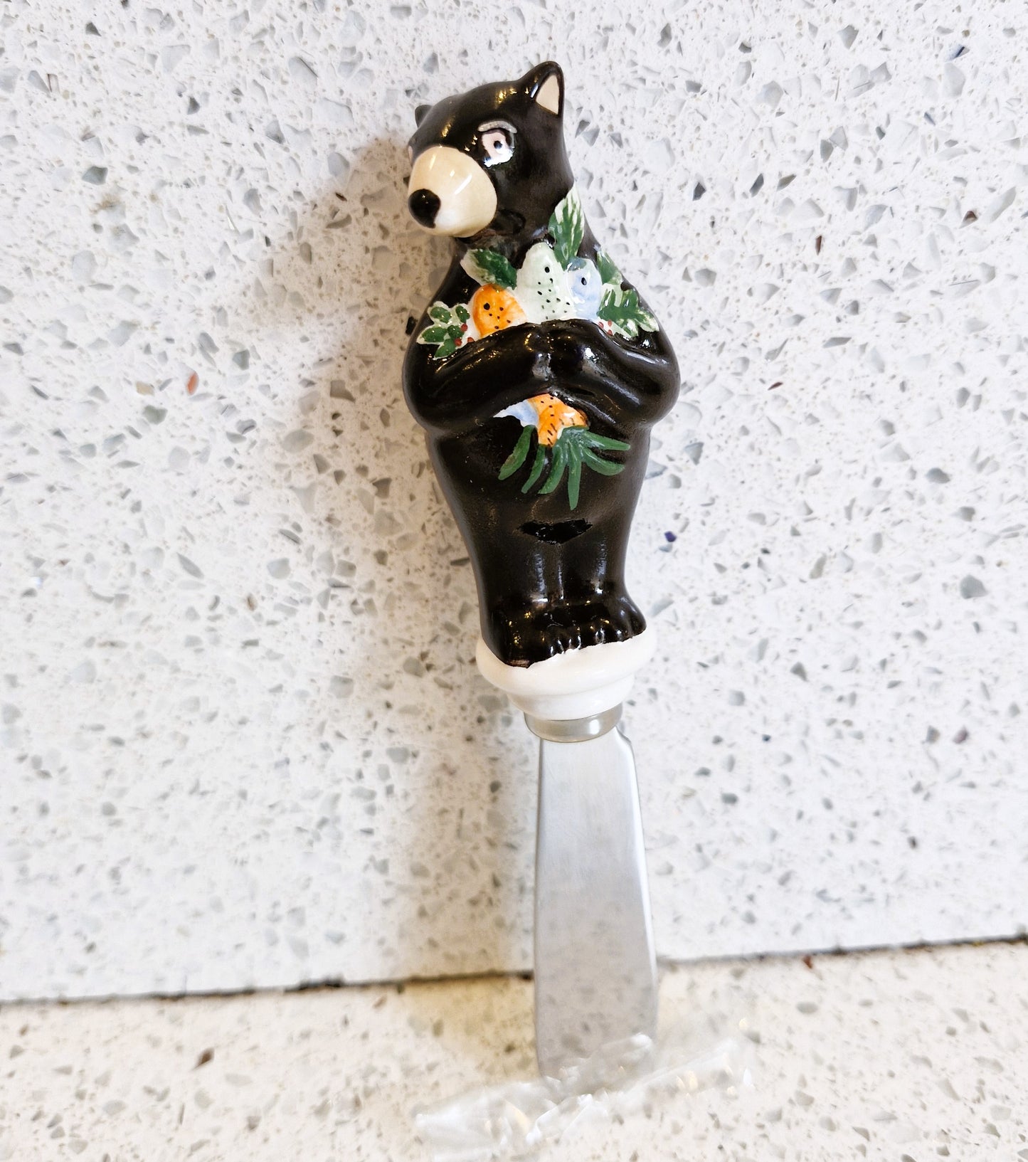Vintage Bear Butter spreaders, Quirky, Novelty, Bear, Butter Knives, Bear, Gift, Ceramic