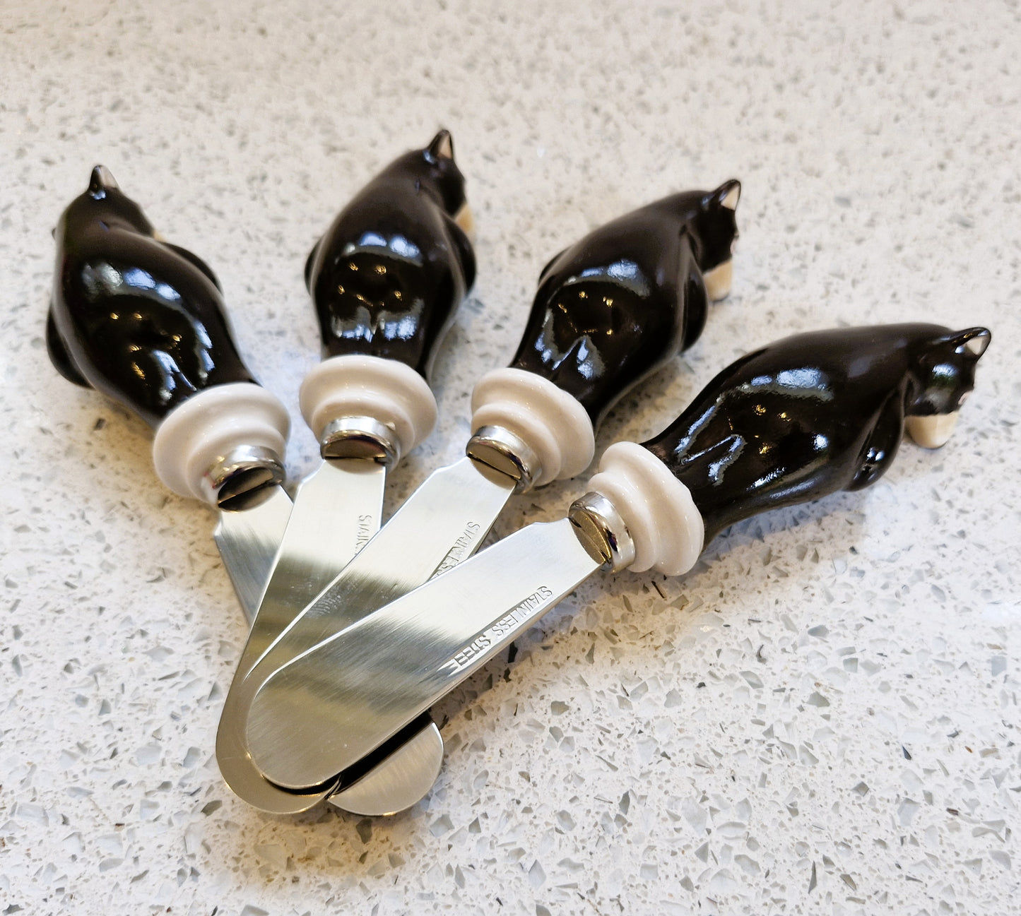 Vintage Bear Butter spreaders, Quirky, Novelty, Bear, Butter Knives, Bear, Gift, Ceramic