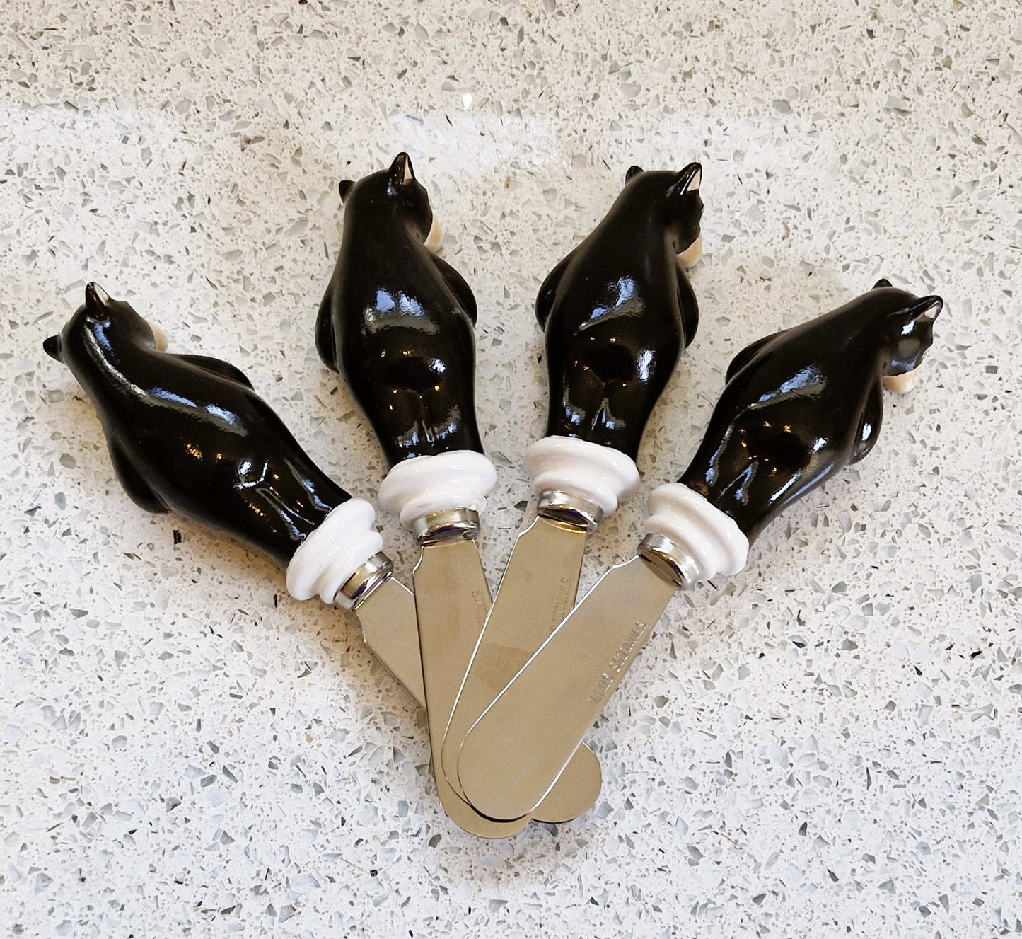 Vintage Bear Butter spreaders, Quirky, Novelty, Bear, Butter Knives, Bear, Gift, Ceramic