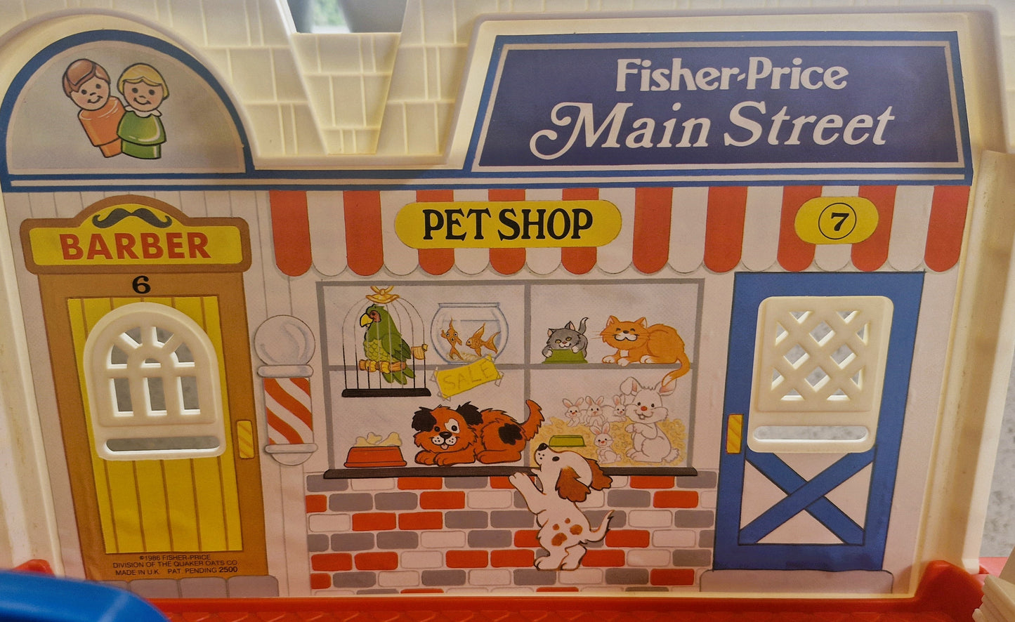 Vintage Fisher Price Main Street Set: Little People Town w/ Vehicles & Figures - BOXED