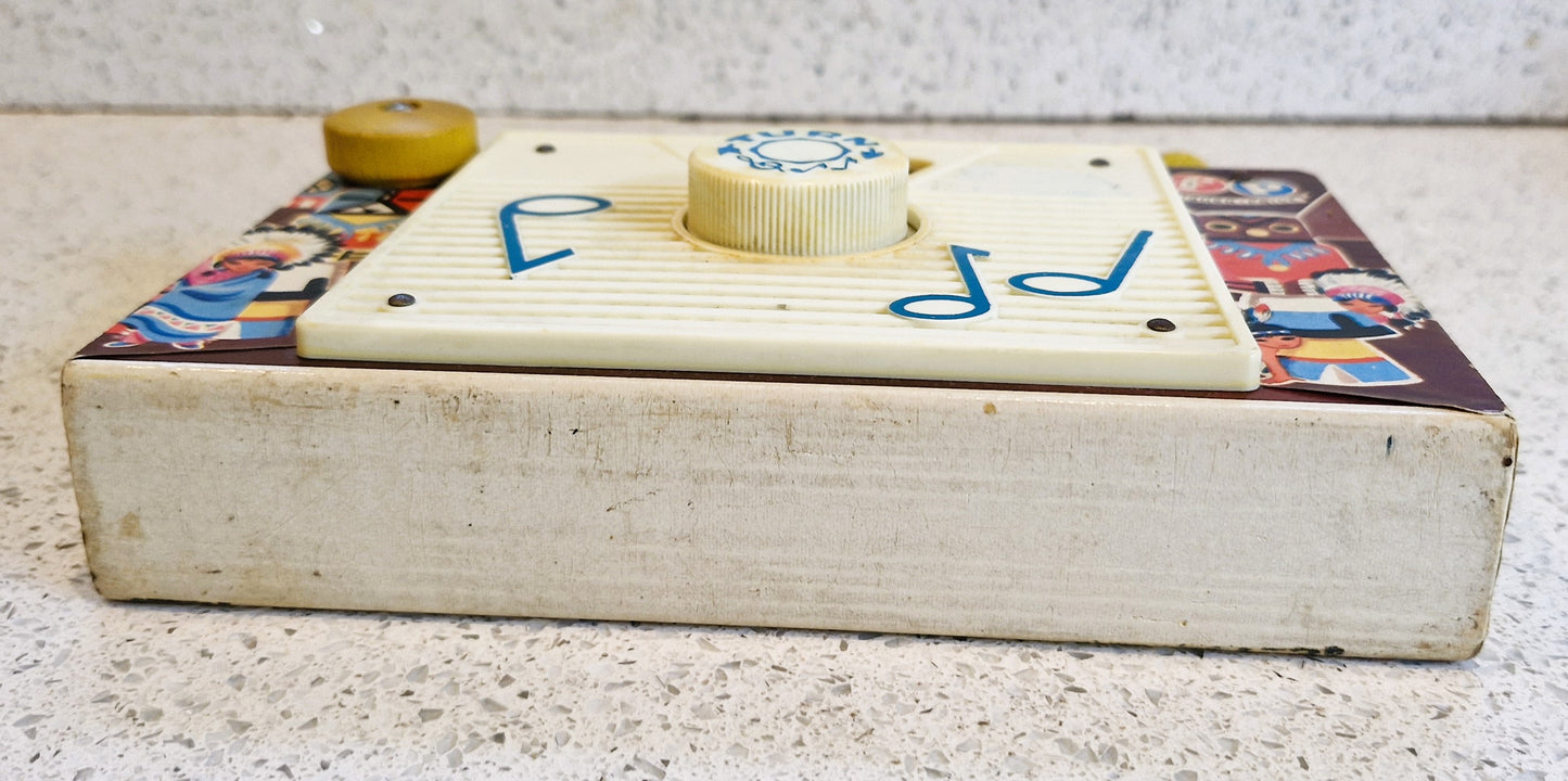 Vintage 1962 Fisher Price Wind-Up TV Radio Music Box: Ten Little Indians