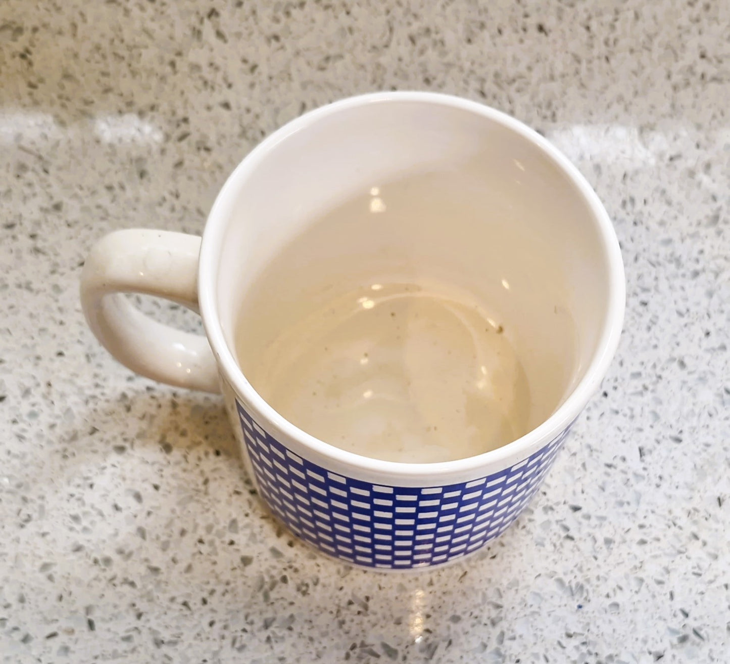 Vintage Ingrid Berger Mug: Blue & White Check Ceramic Coffee Cup, Mug