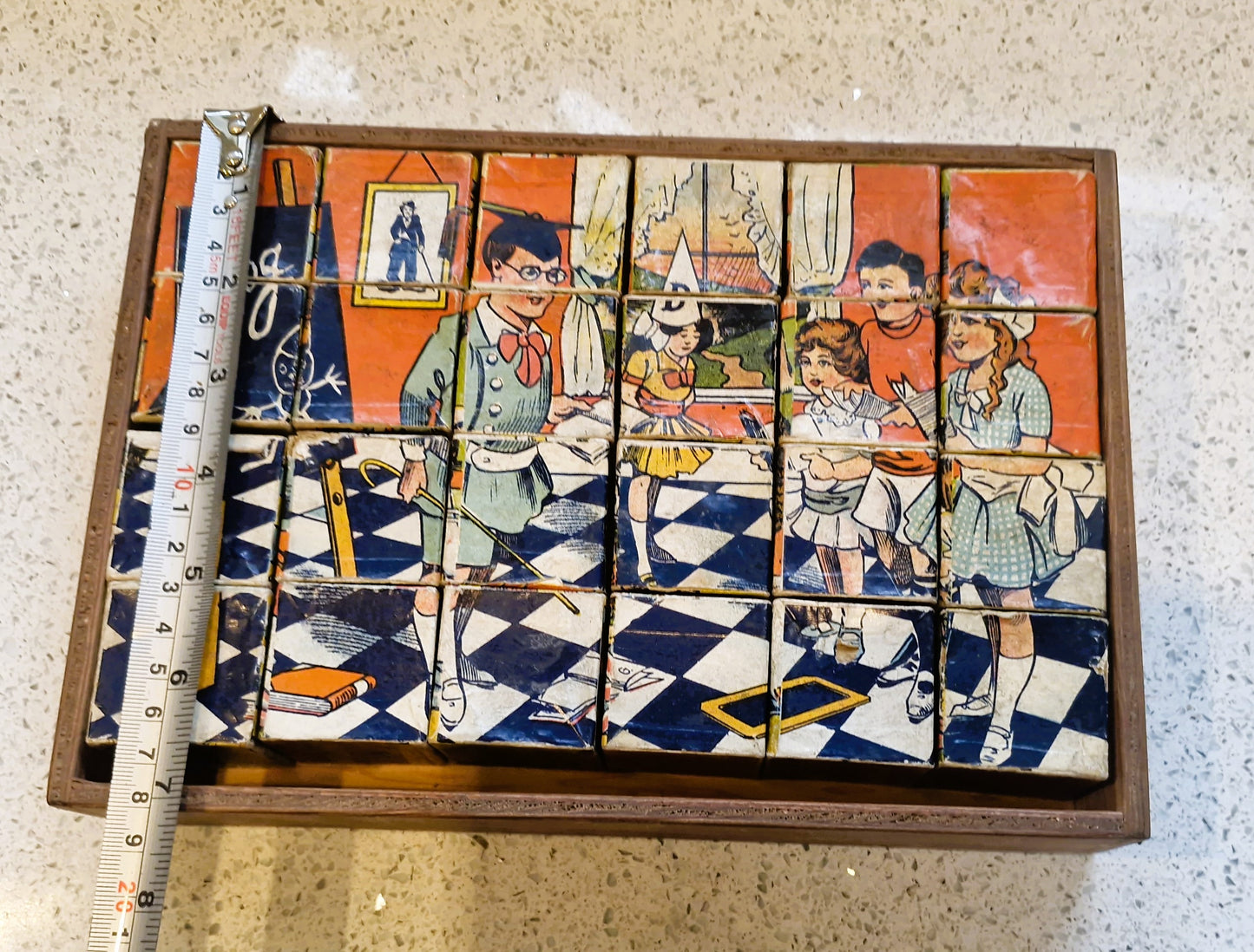 Vintage Block Jigsaw, Antique, Childrens Toys, Vintage Childrens Toys, 30s, 40s, 50s