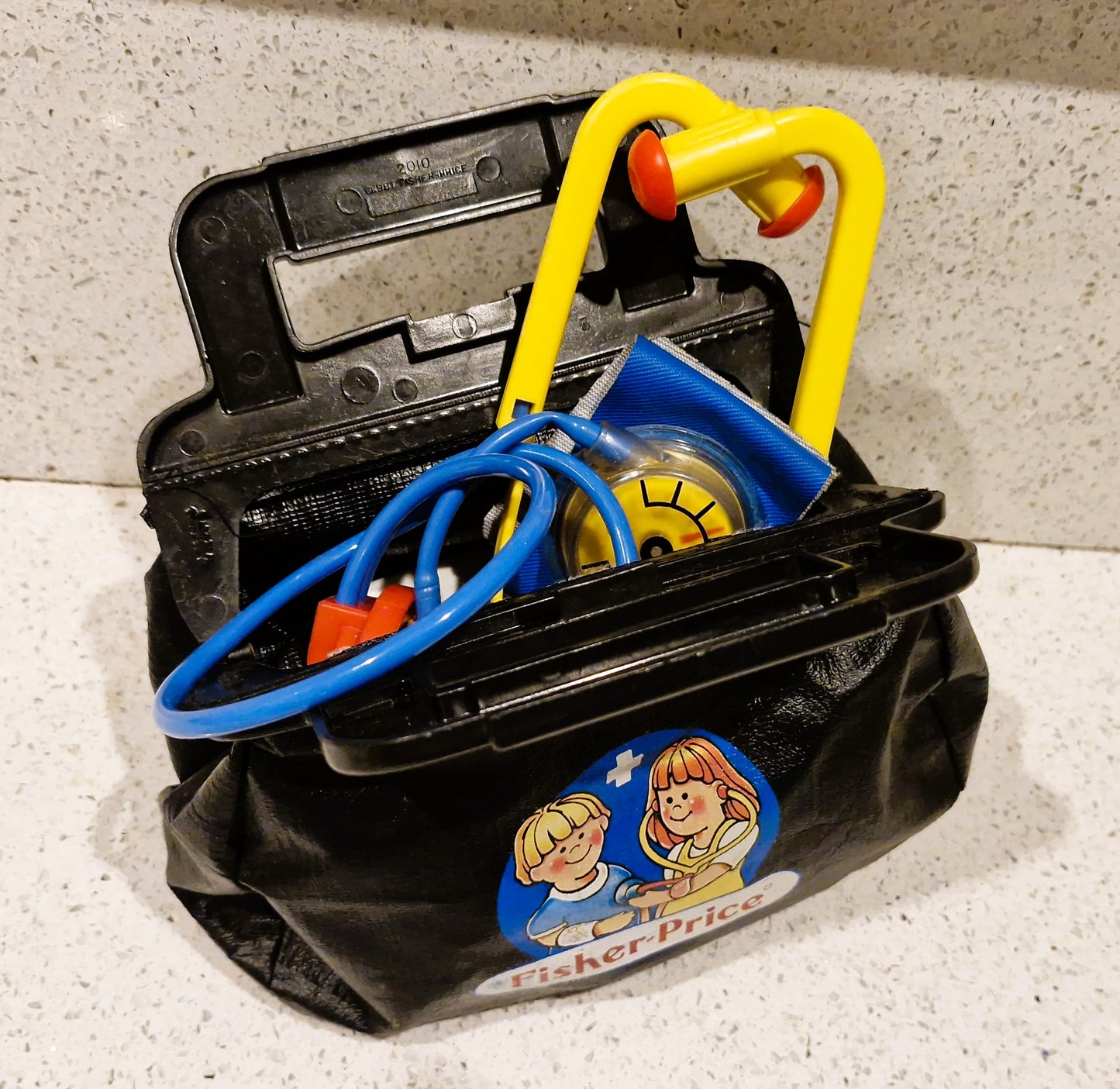 Fisher Price Doctors bag, Medical Kit, Doctor Gift, Doctor Toy, Doctors Black Bag - Very Good Condition