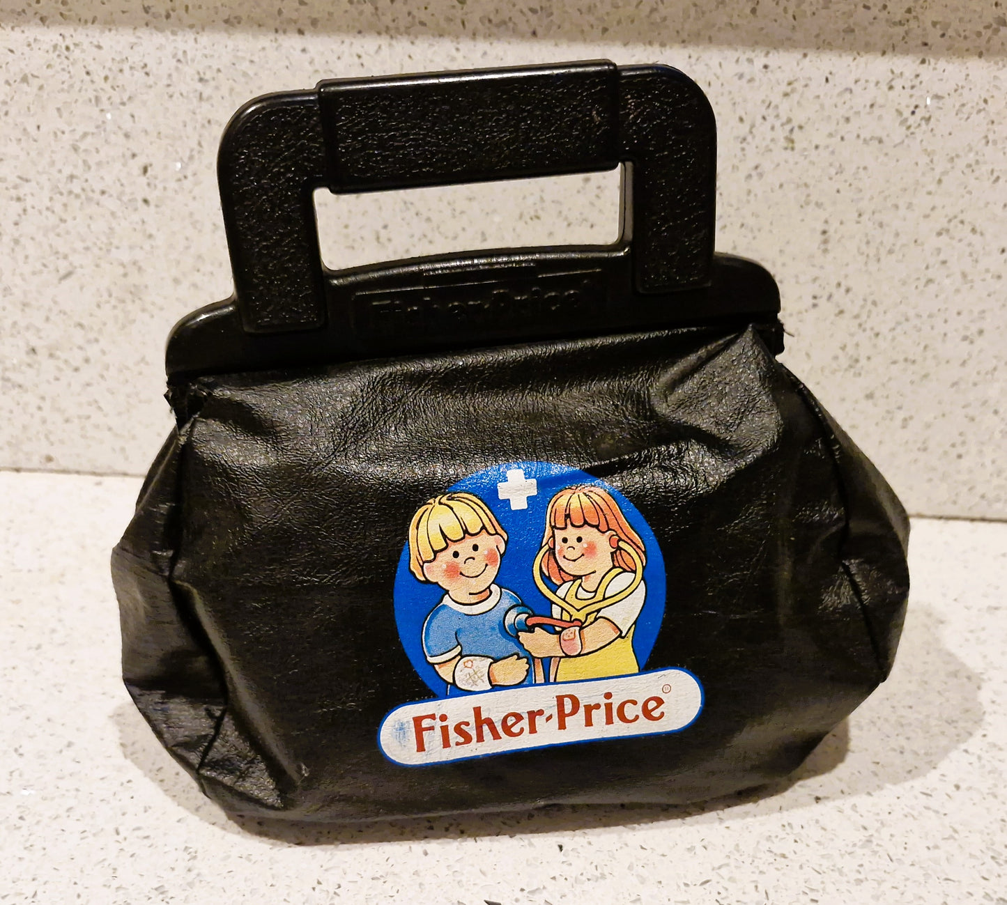 Fisher Price Doctors bag, Medical Kit, Doctor Gift, Doctor Toy, Doctors Black Bag - Very Good Condition
