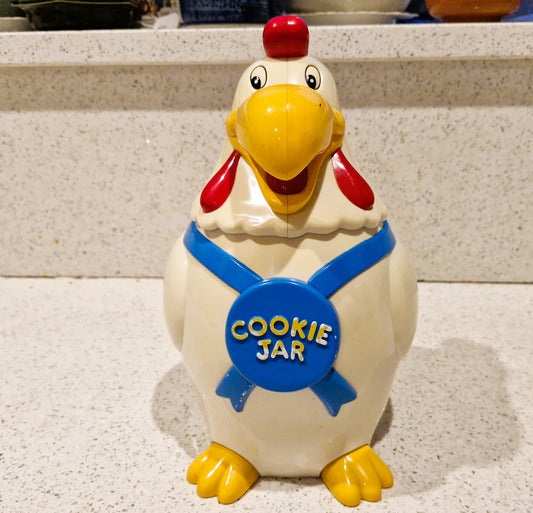 Vintage Rooster Cookie Jar: Novelty, Cock-a-Doodle-Doo Sound, 10 Inches, Fun da Mentals, Talking Cookie Jar