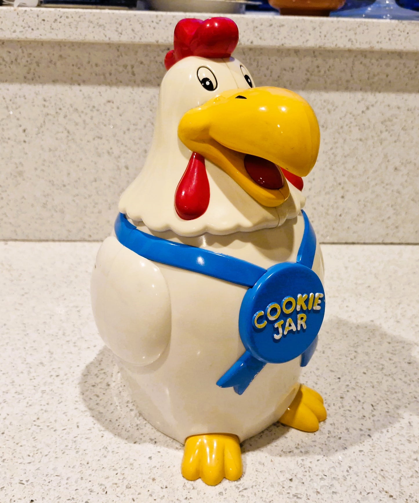 Vintage Rooster Cookie Jar: Novelty, Cock-a-Doodle-Doo Sound, 10 Inches, Fun da Mentals, Talking Cookie Jar