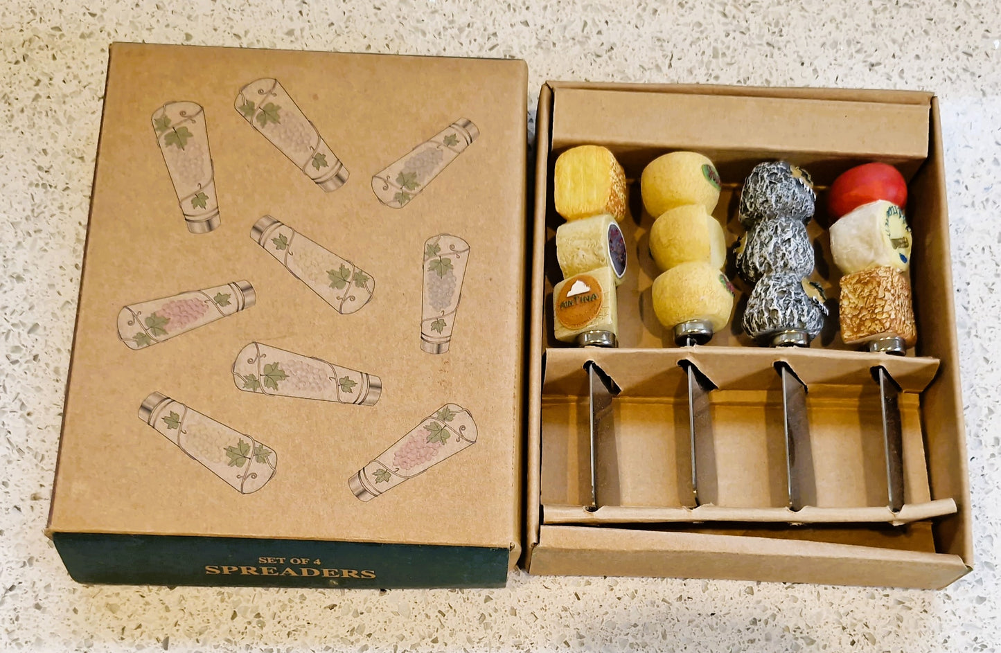 Vintage Cheese Butter spreaders, Quirky, Novelty, Boxed, Immaculate