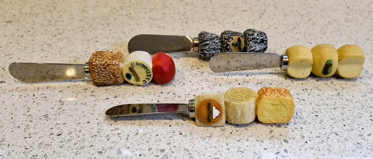 Vintage Cheese Butter spreaders, Quirky, Novelty, Boxed, Immaculate