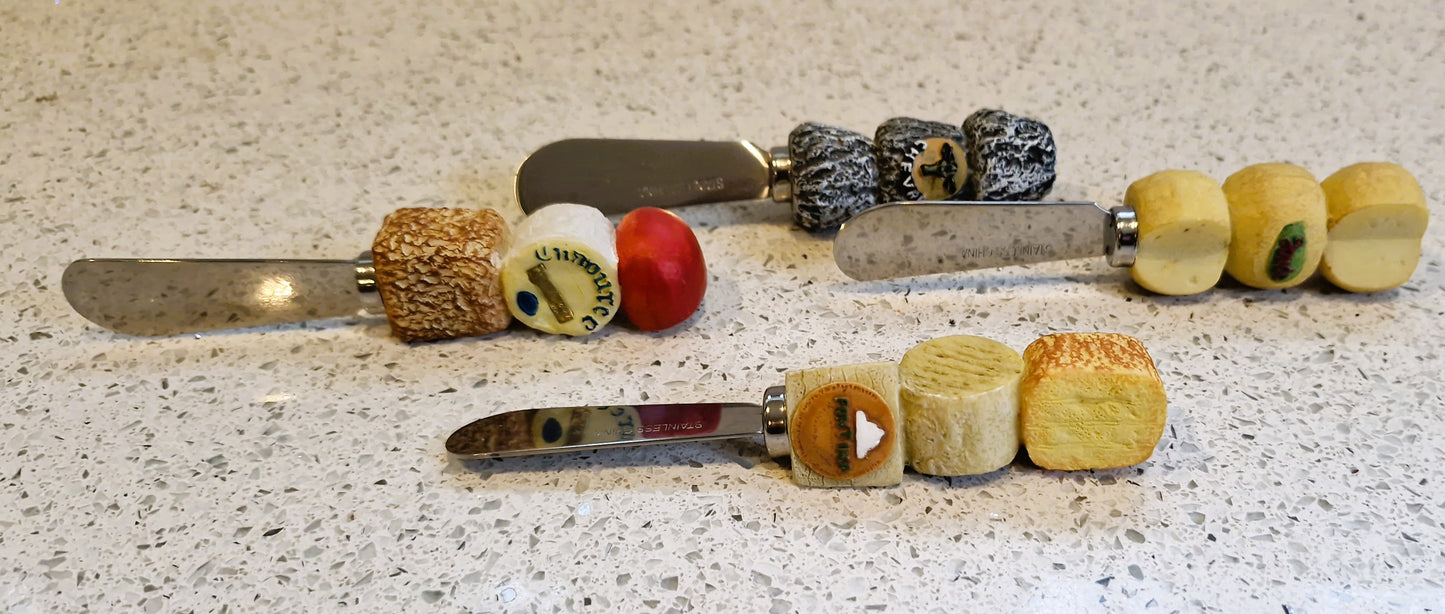 Vintage Cheese Butter spreaders, Quirky, Novelty, Boxed, Immaculate