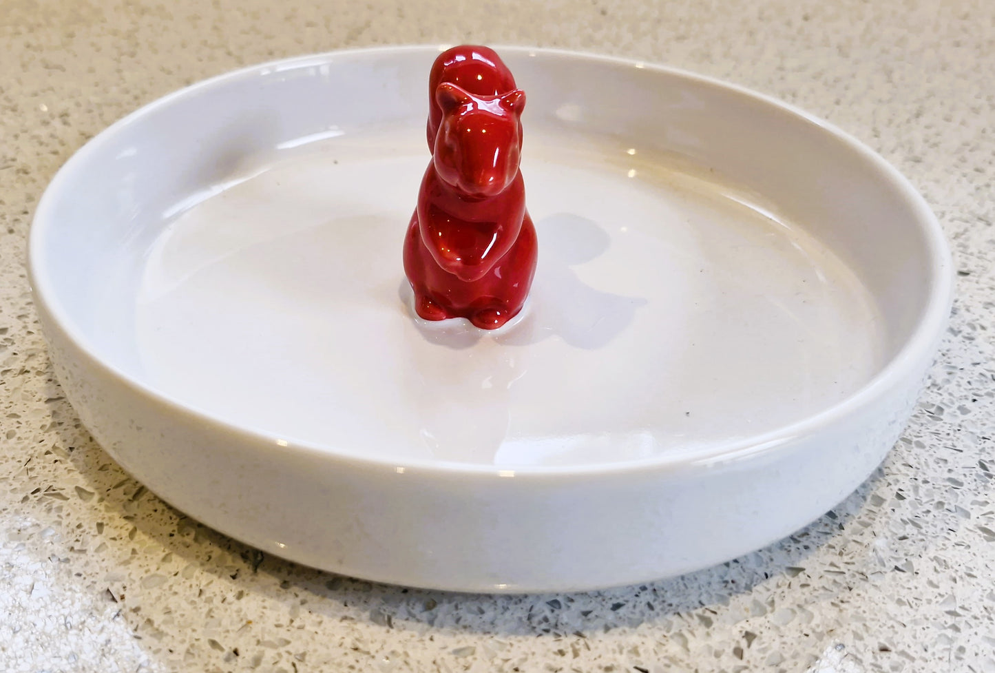 Sagaform Squirrel Nut Bowl: Swedish Design, Red & White