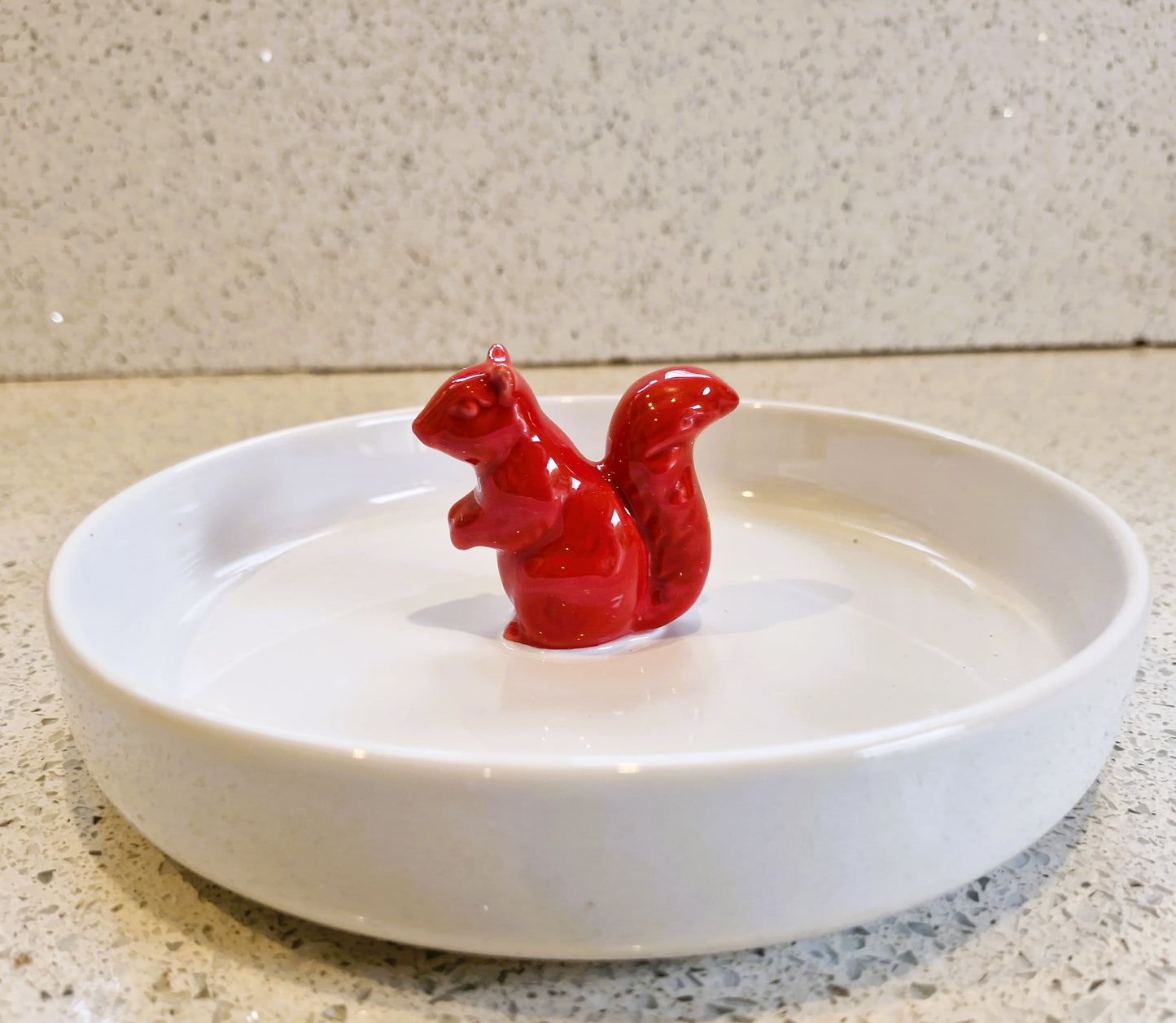 Sagaform Squirrel Nut Bowl: Swedish Design, Red & White