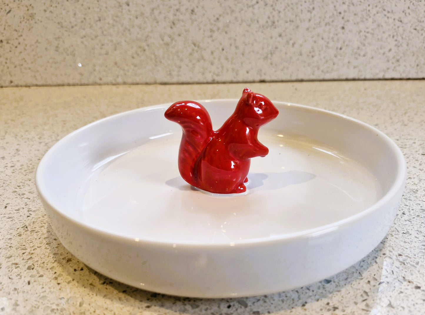 Sagaform Squirrel Nut Bowl: Swedish Design, Red & White