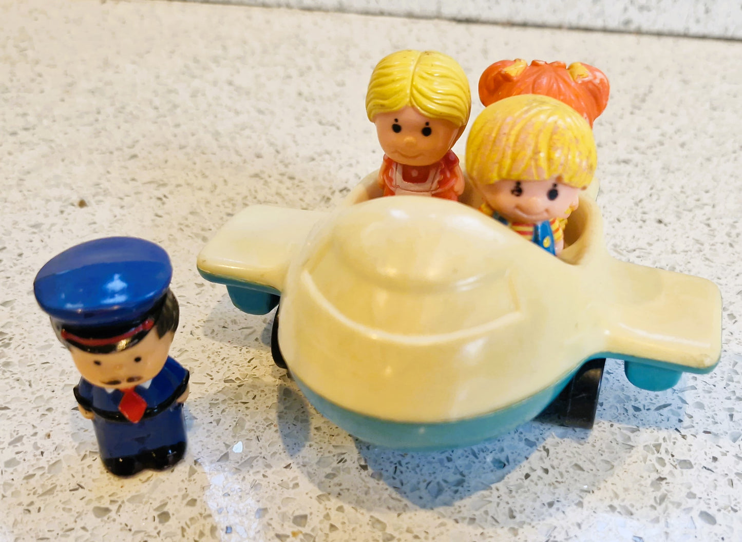 Vintage Tree Tots playset: Tree tots Plane and Pilot Figure - Palitoy Pop Up Tree House Character