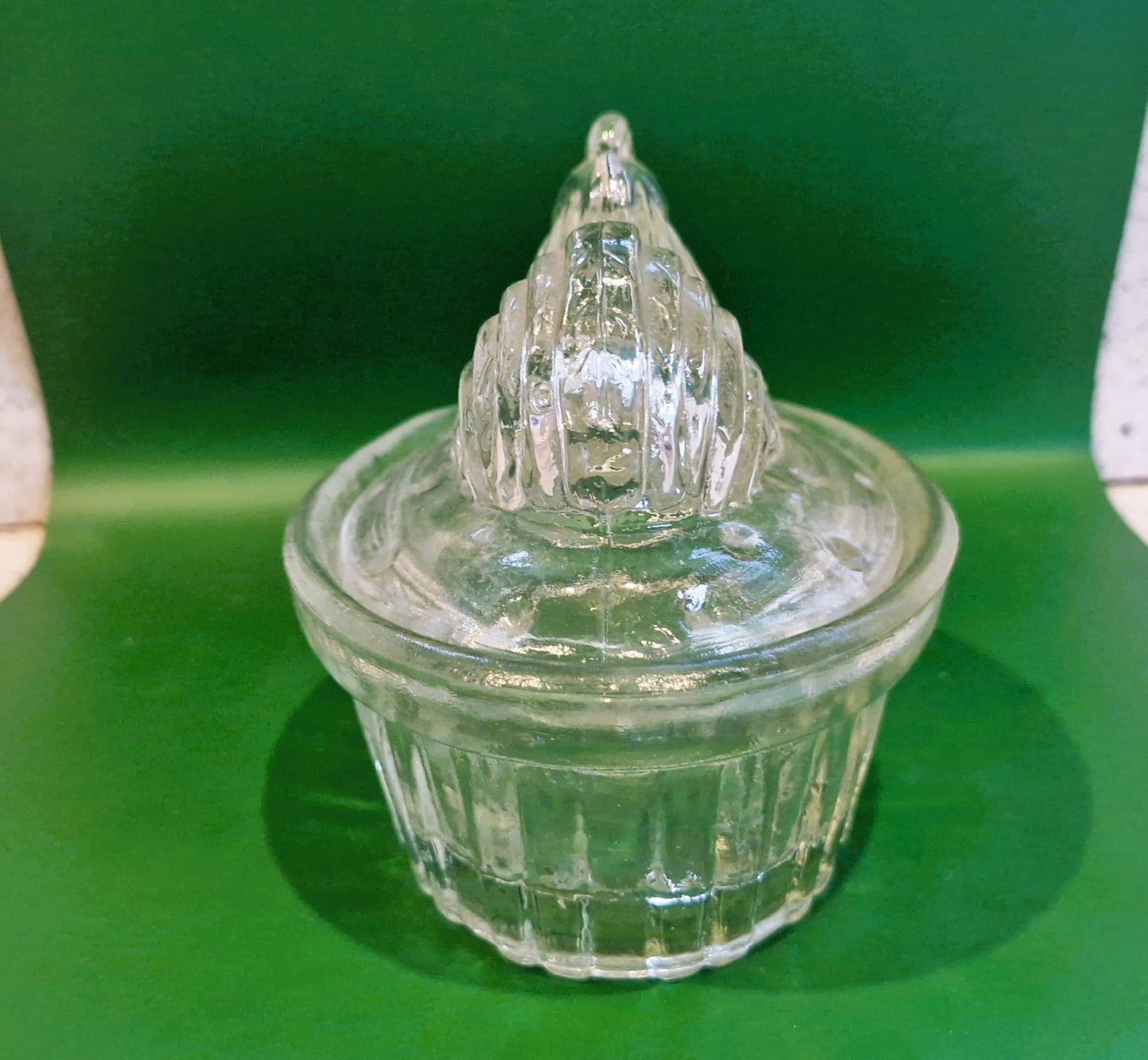 Vintage Glass Chicken Butter Dish: Quirky Kitchen Decor
