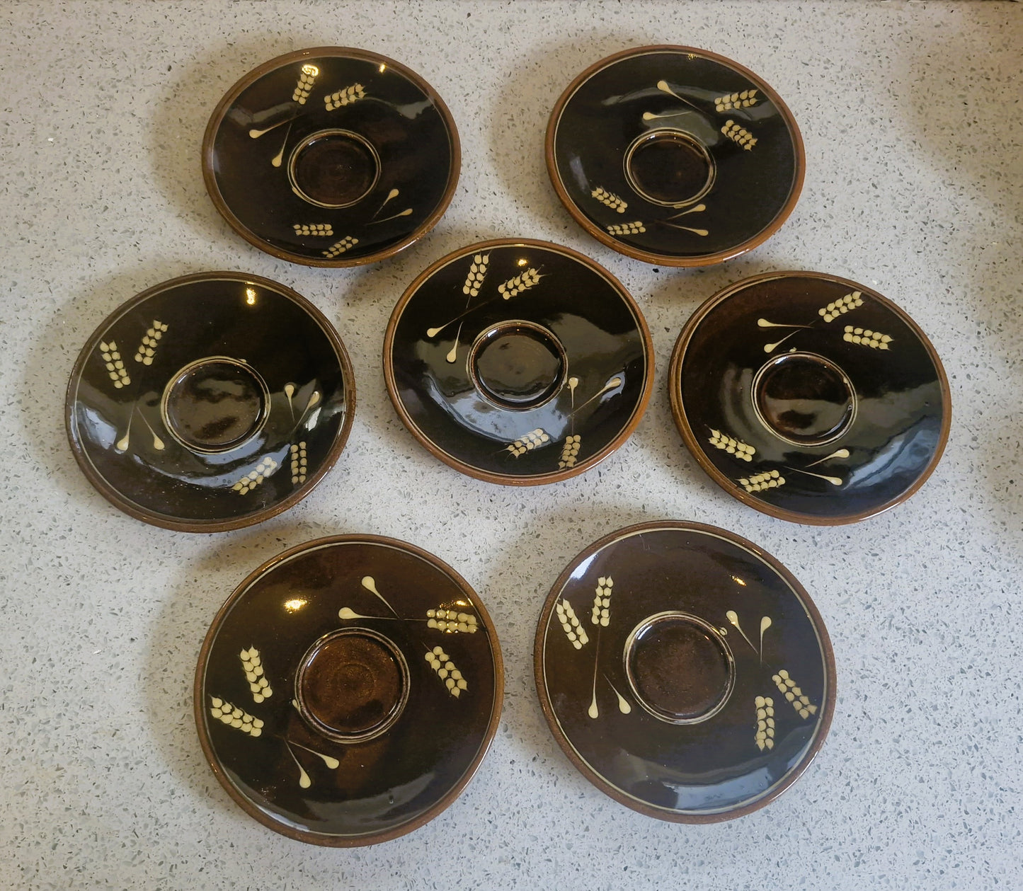 Dieter Kunzemann, Hand Painted Ceramic Coffee Set: Mid-Century Modern, Made in England, 16 Piece