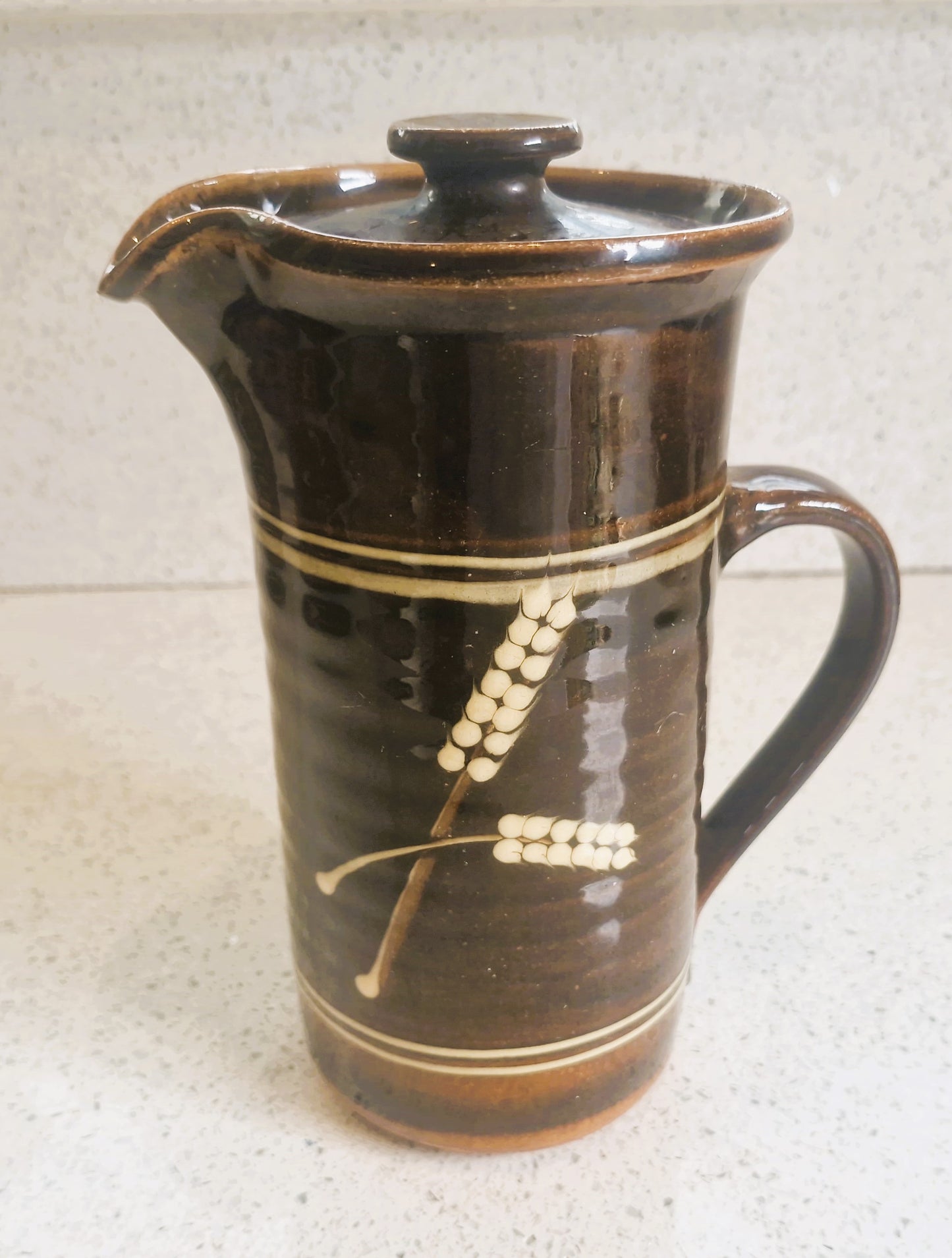 Dieter Kunzemann, Hand Painted Ceramic Coffee Set: Mid-Century Modern, Made in England, 16 Piece